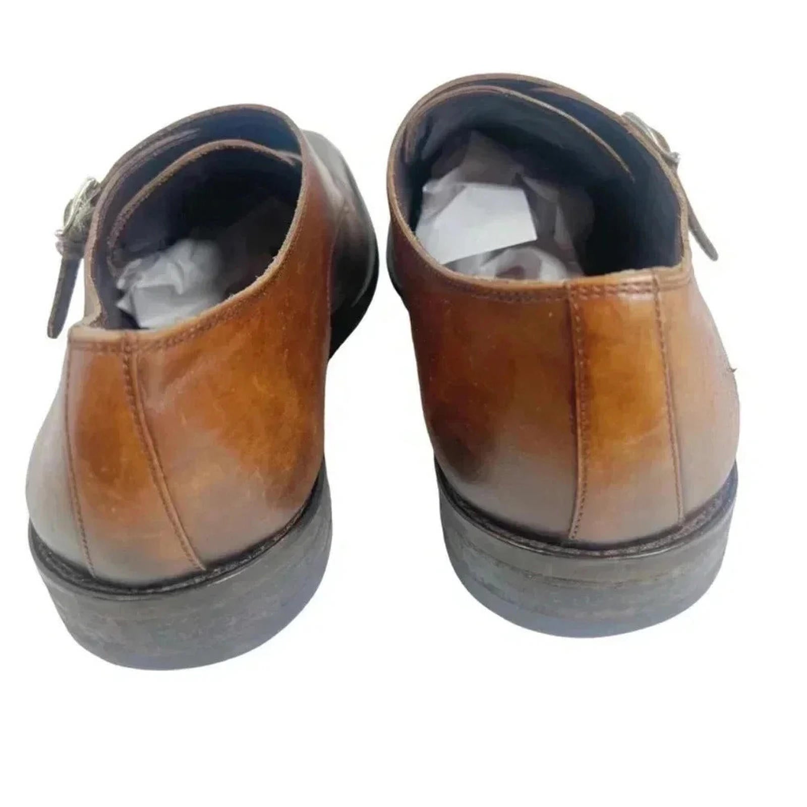 Florsheim Men's Brown Leather Montinaro Double Monk Dress Shoes Size 12
