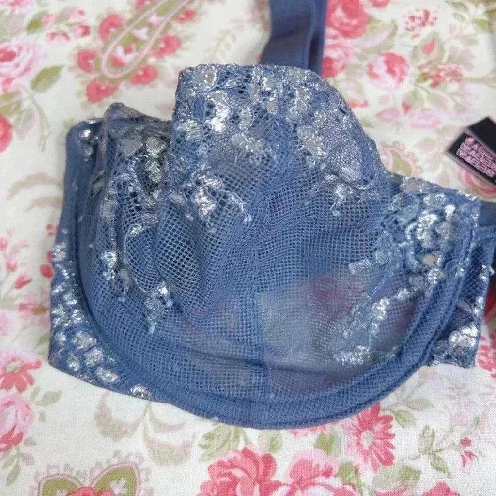 Victoria's Secret Very Sexy Unlined Balconet Bra Grey and Silver 32D