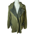 Anthropologie Hei Hei Olive Green Lace Trim Anorak Army Military Jacket Size M