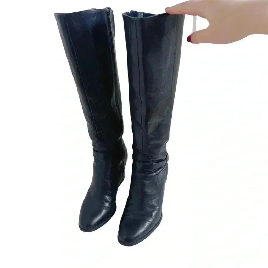Born Esla Zip Knee High Heeled Boots Women's Size 9.5