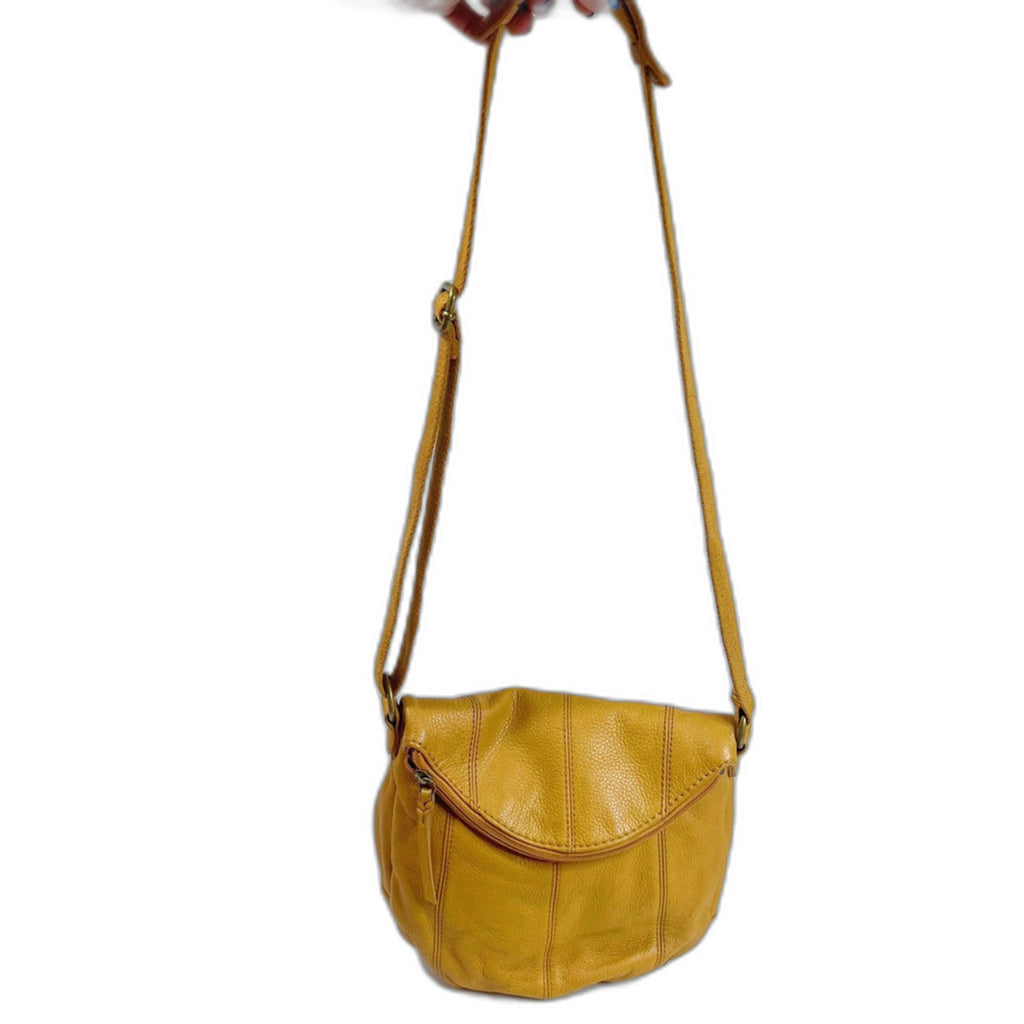 The Sak Deena Crossbody Bag Mustard Yellow Leather Purse