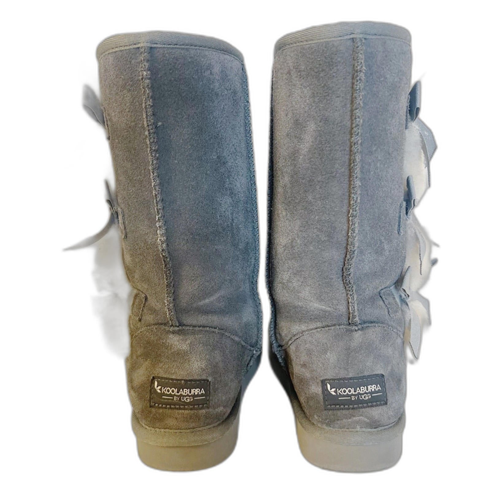 Koolaburra by Ugg Women's Victoria' Boots Grey Bow Shearling Coquette Size 5