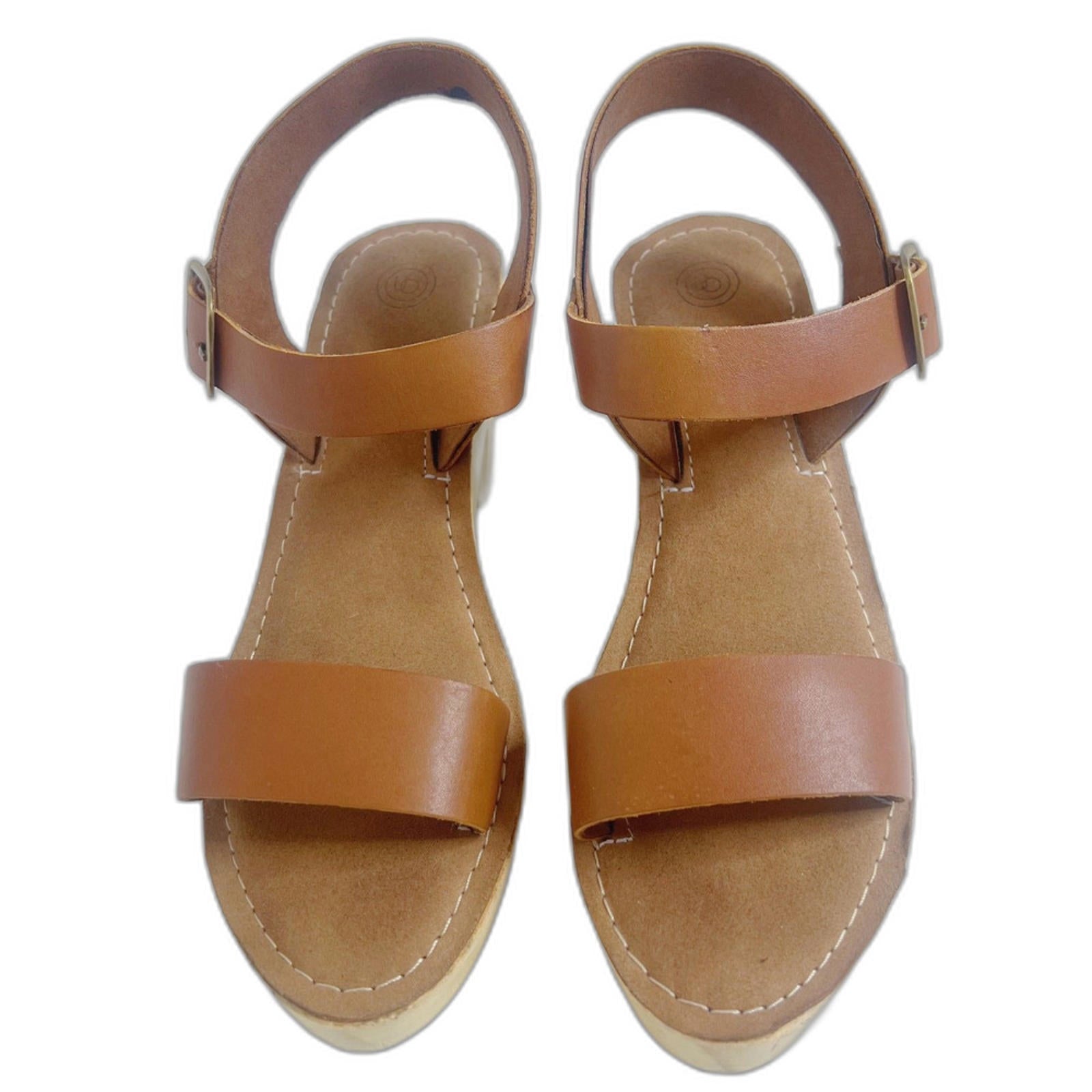 UO Urban Outfitters Maggie Heeled Clog Sandal Brown Platform Sandal Size 9