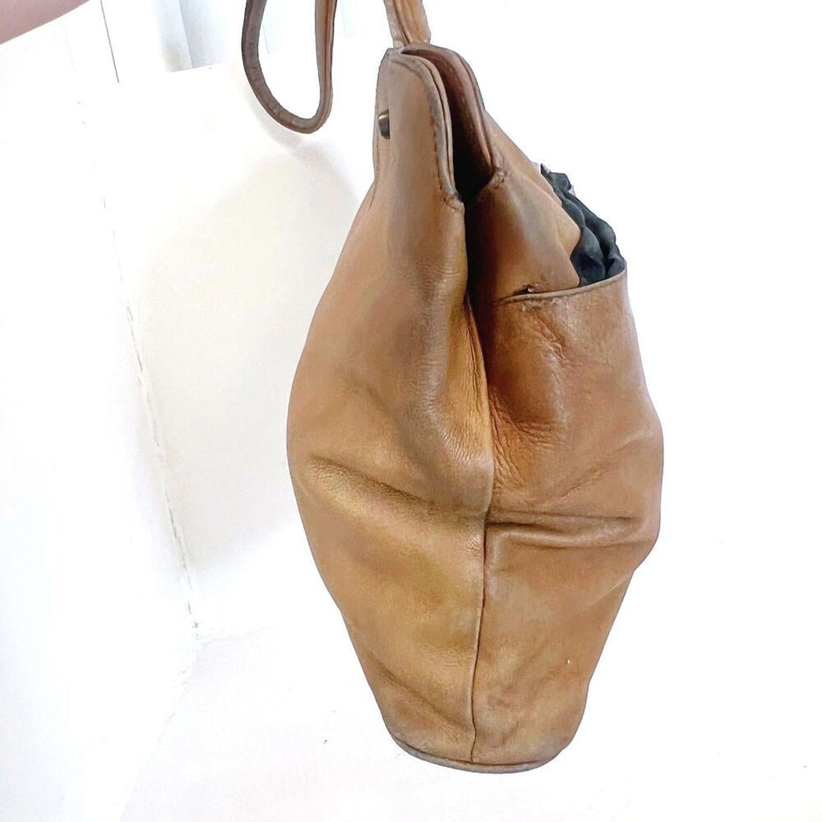 Frye Vintage Tan Leather Shoulder Bag Purse Western Boho