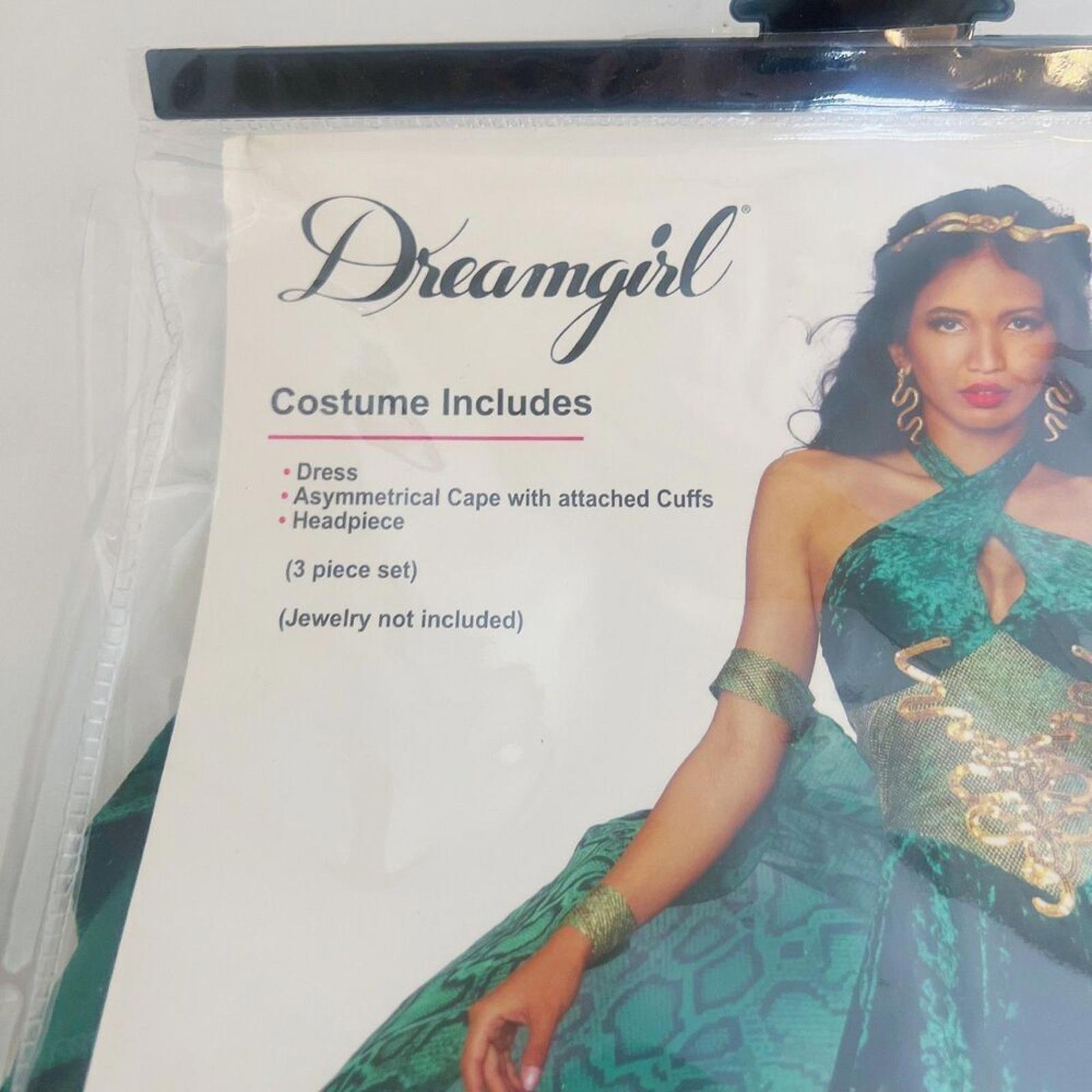 NWT Medusa Adult Women Halloween Costume Dreamgirl Green Velvet Size XL
