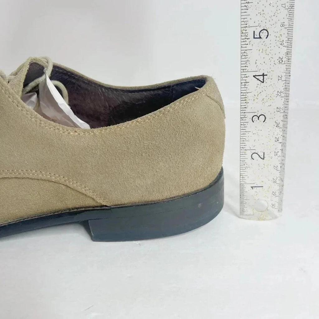 John Varvatos Men's Taupe Suede Wingtip Oxfords Size 11.5