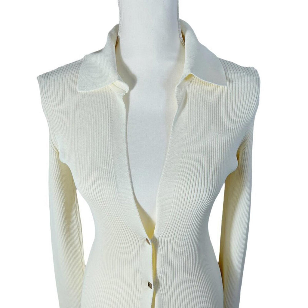 GAUGE81 Rubi Rib-Knit Dress in Ivory Maxi Dress Women's Size S