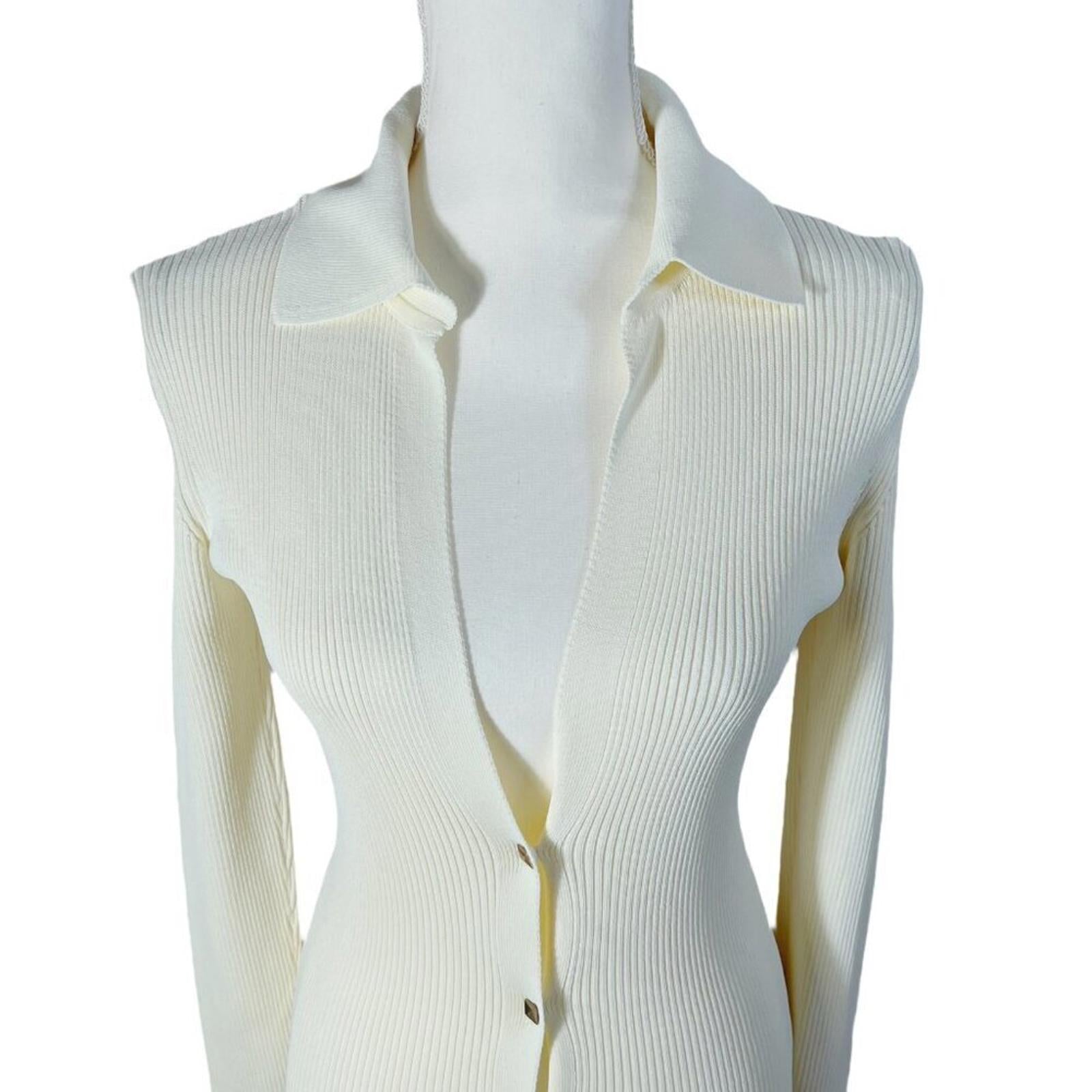 GAUGE81 Rubi Rib-Knit Dress in Ivory Maxi Dress Women's Size S