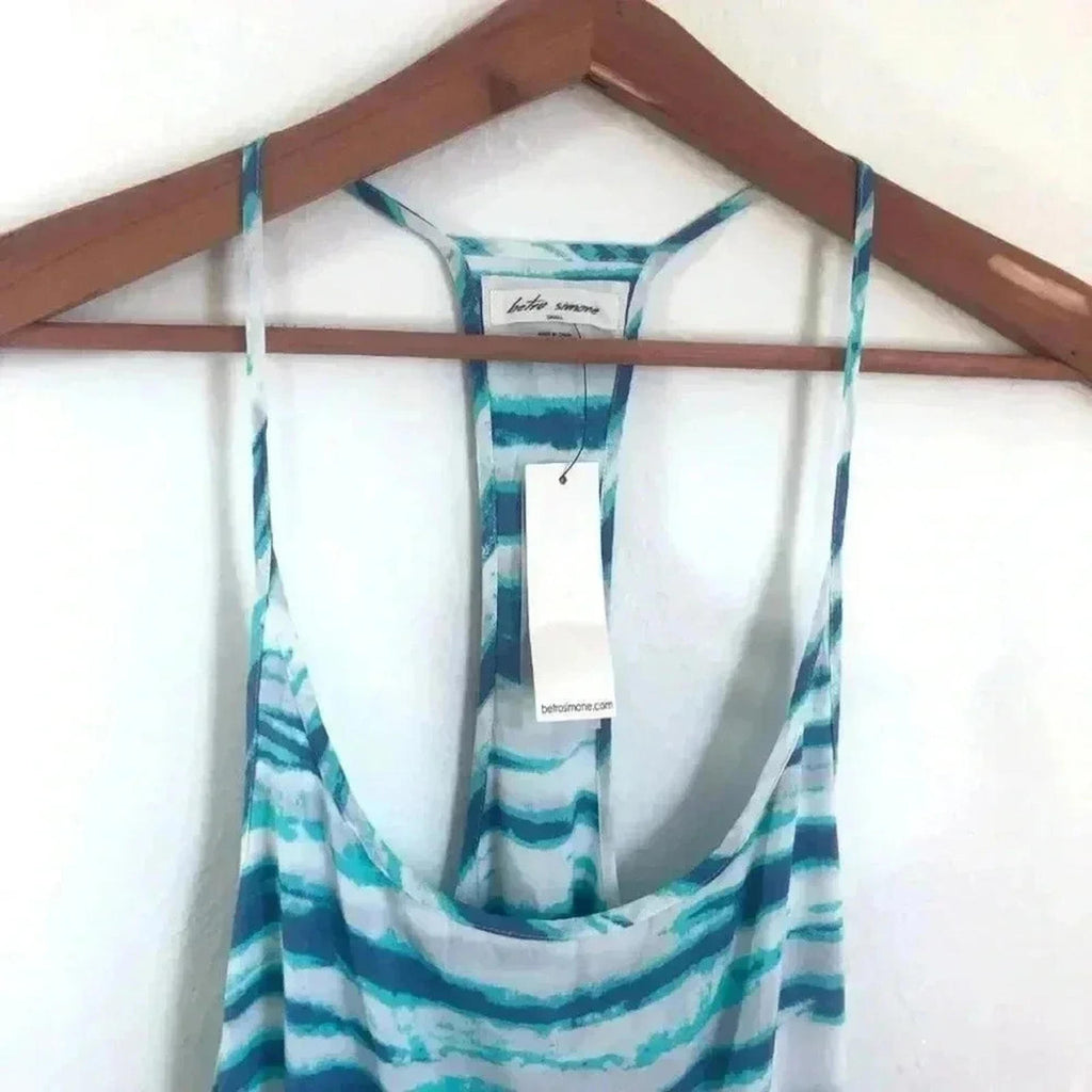 NWT Beto Simone Tank Tunic Dress Tie Dye Tiger Swim Coverup Beach Women's Size S