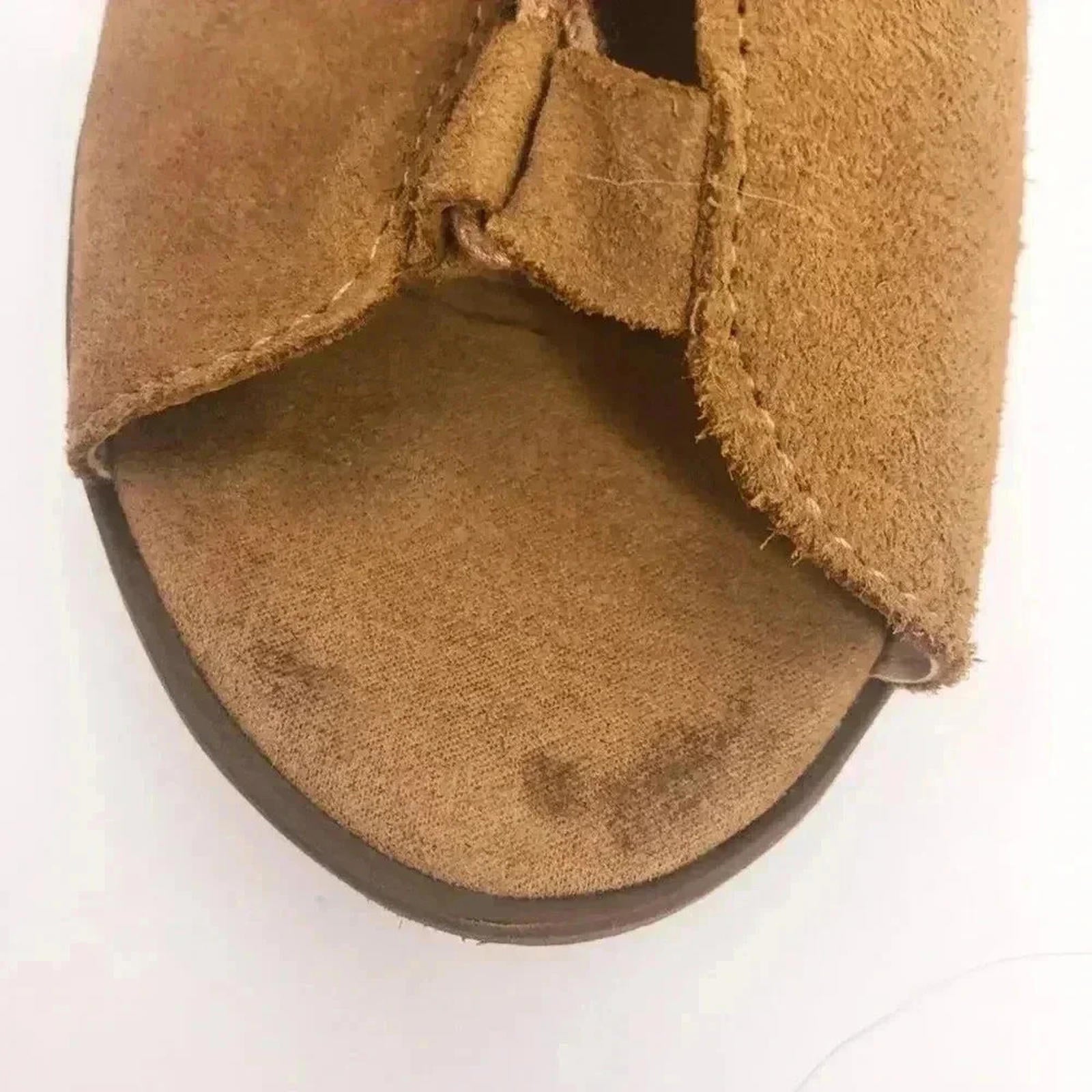 Steve Madden Adeline Booties Sandals Brown Suede Leather Women's Size 10