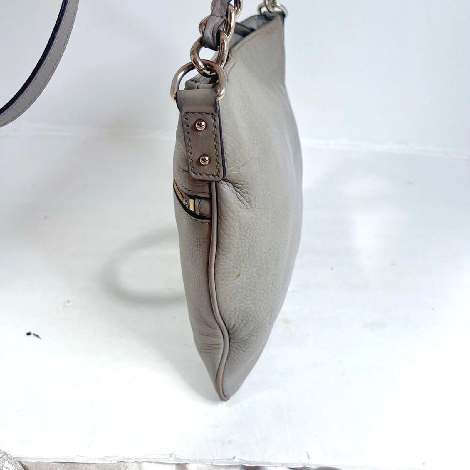Kate Spade Gray Leather Crossbody Bag Purse