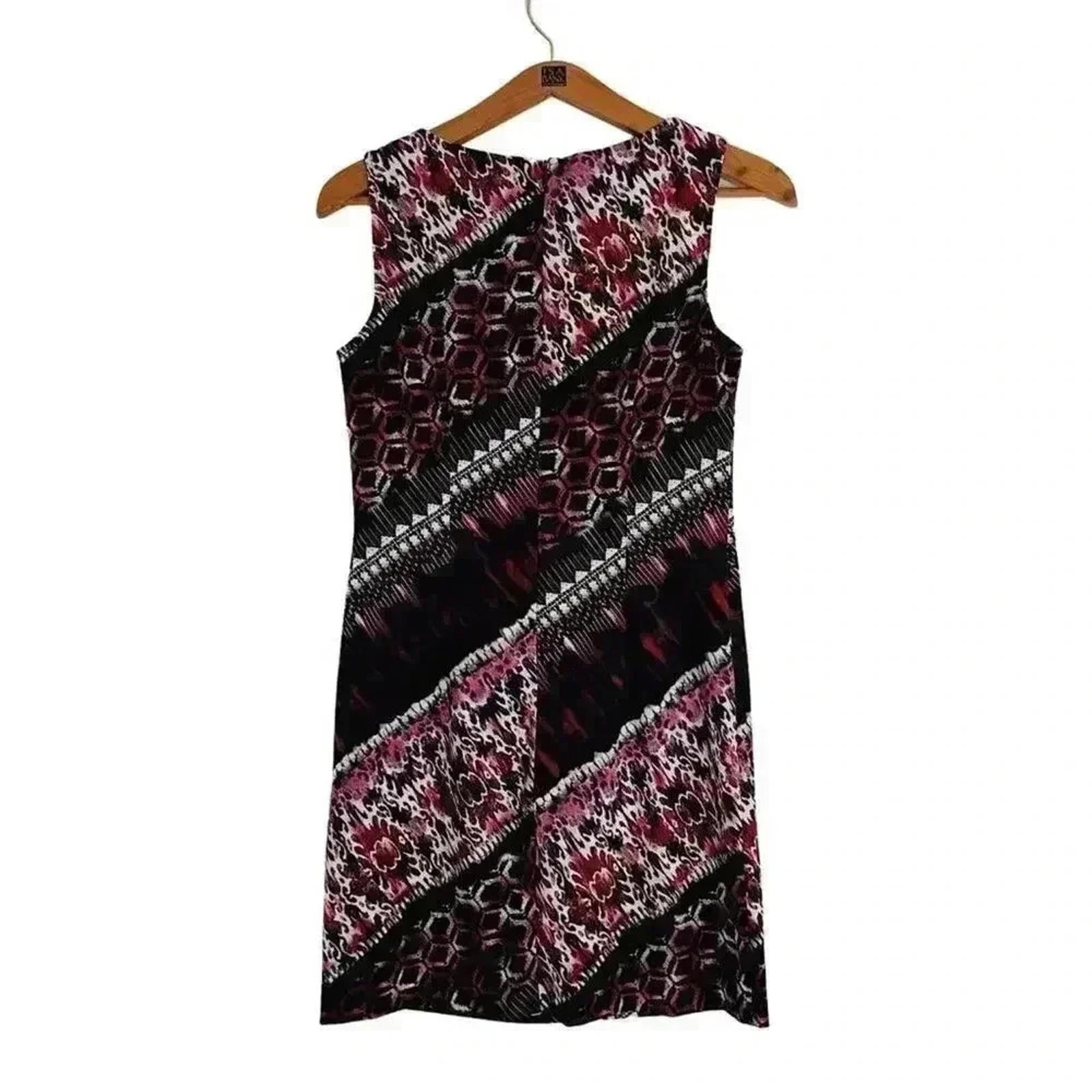y2k Vintage Connected Pink and Black Printed Mini Dress Women's Size 6P