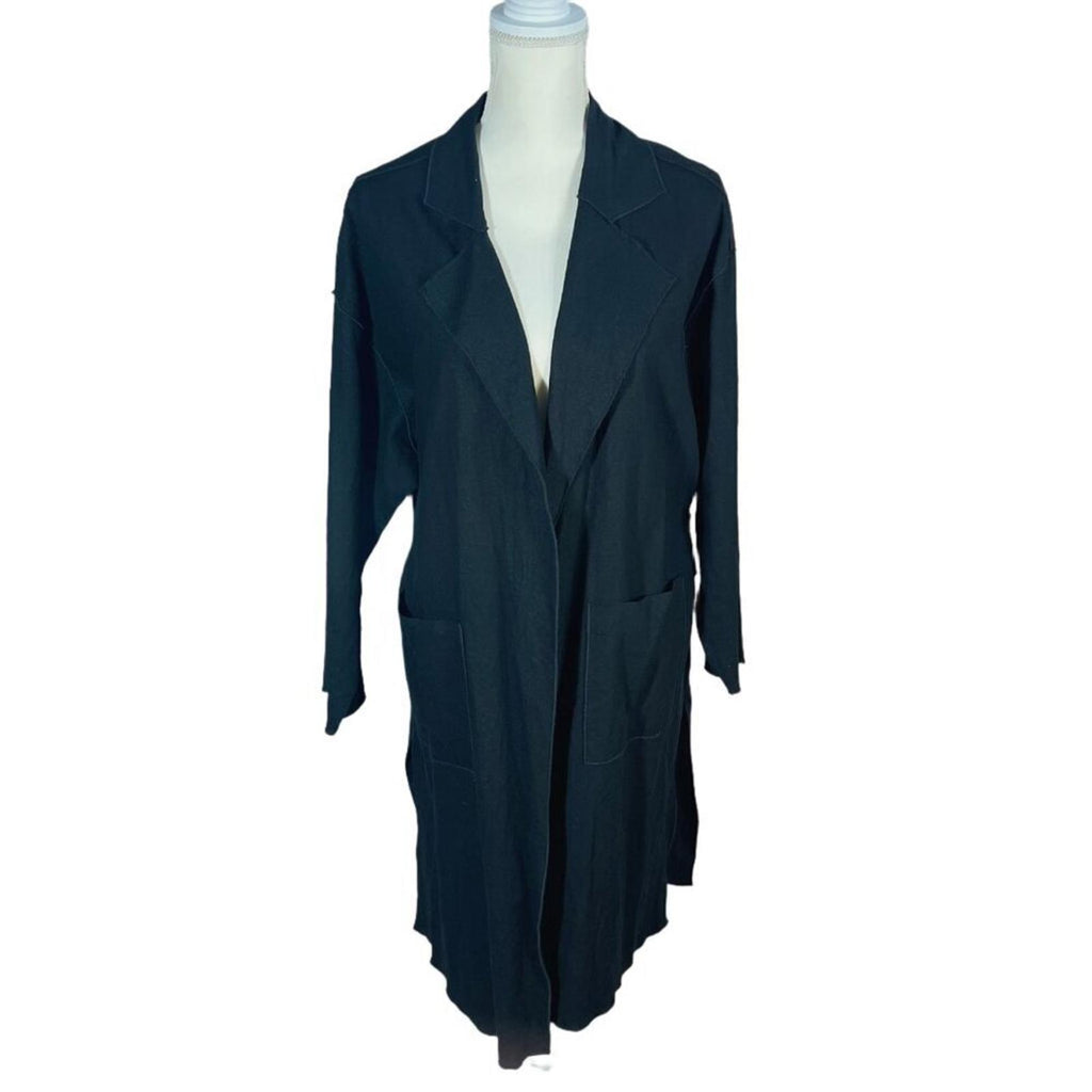 NWOT BP Black Linen Cardigan Women's Size M Quiet Luxury