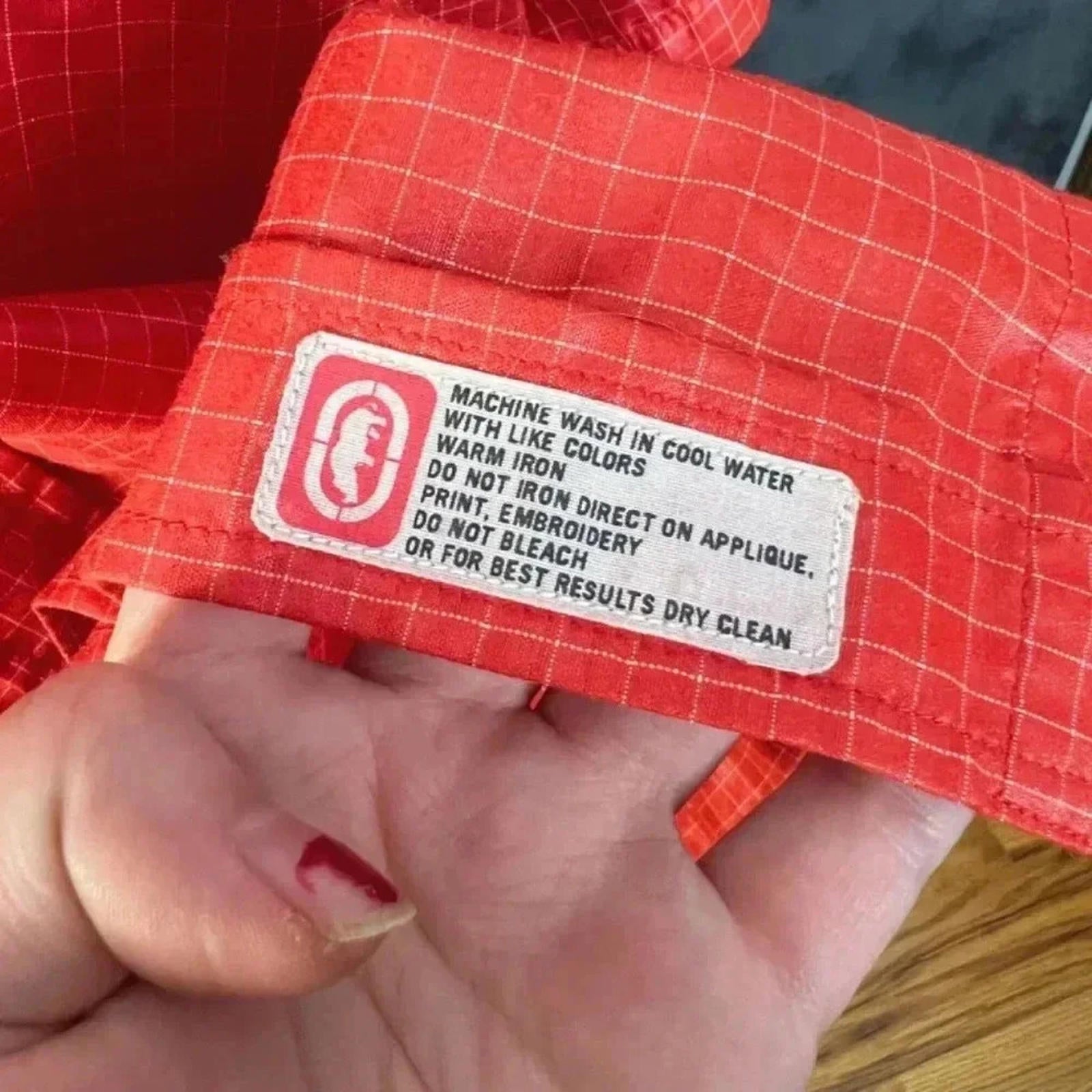 Ecko Unltd. Red Grid Pattern Men's Button Up Streetwear Size XL