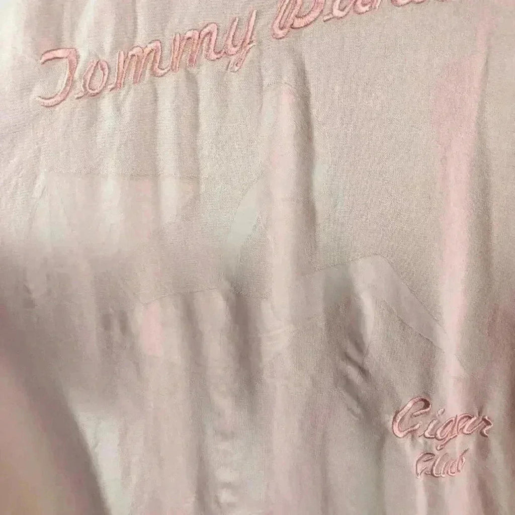 Tommy Bahama Silk Tan Beige Button Down Cigar Club Shirt Men's Size M