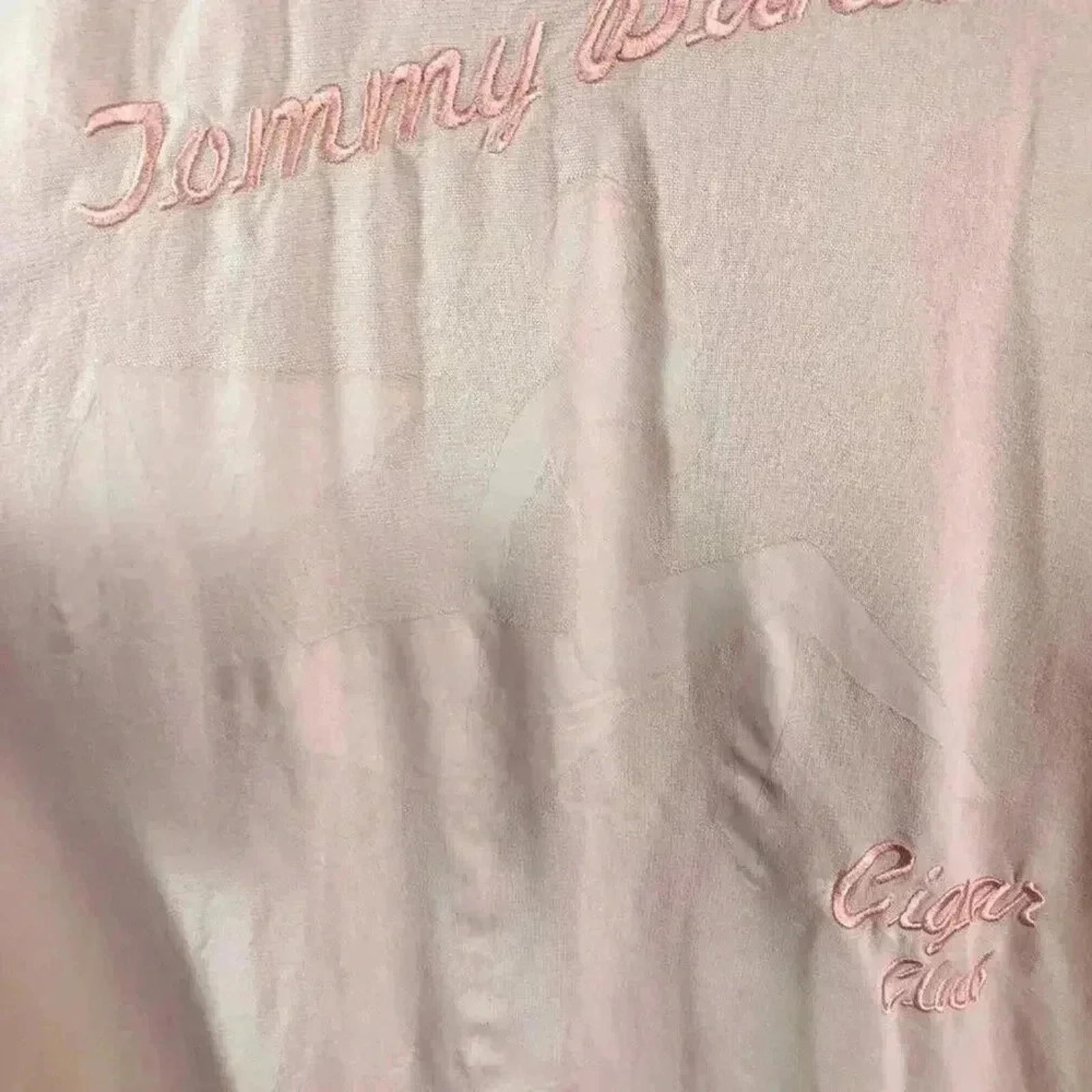 Tommy Bahama Silk Tan Beige Button Down Cigar Club Shirt Men's Size M
