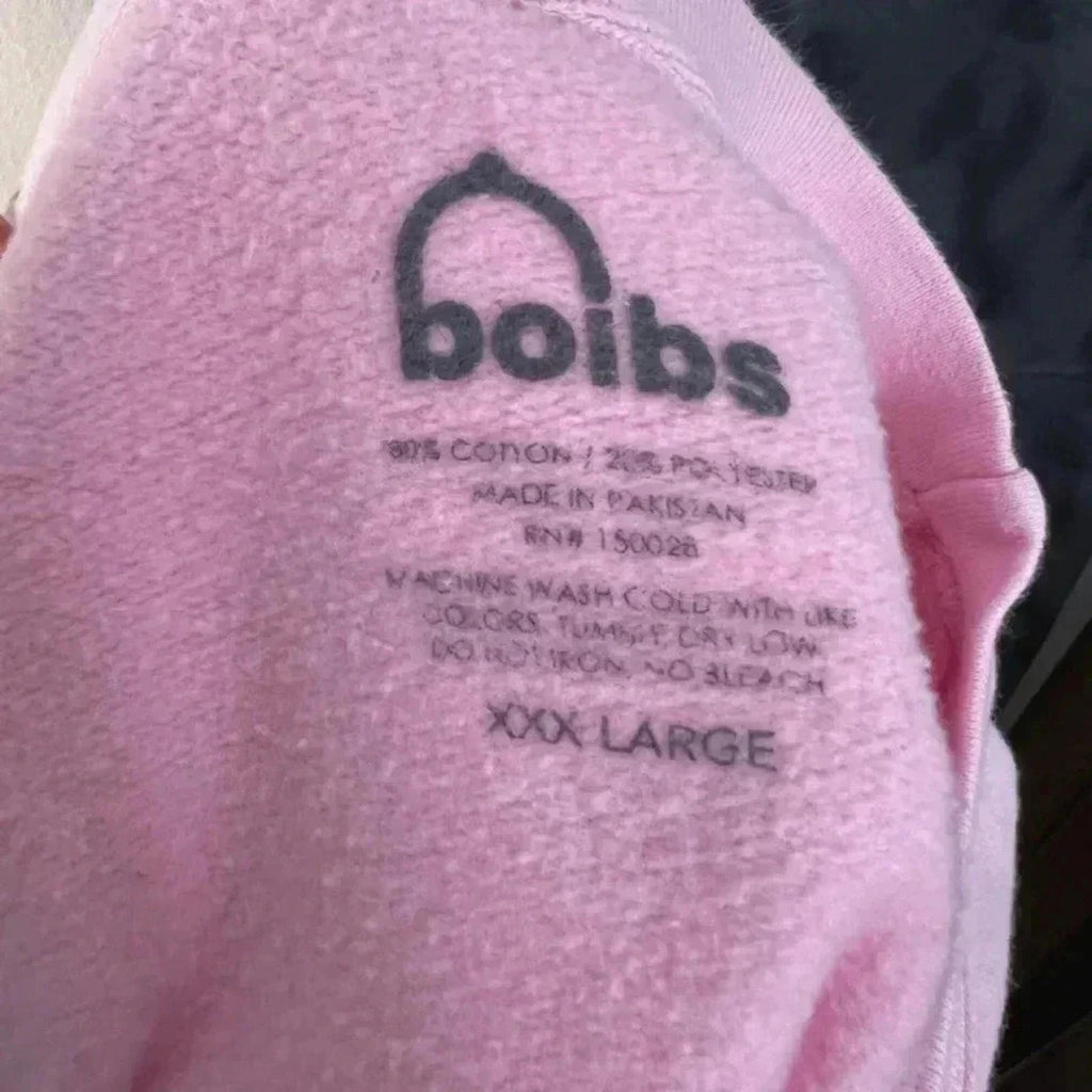 Boibs Pink Boob Crewneck Sweatshirt Women's Size 3XL