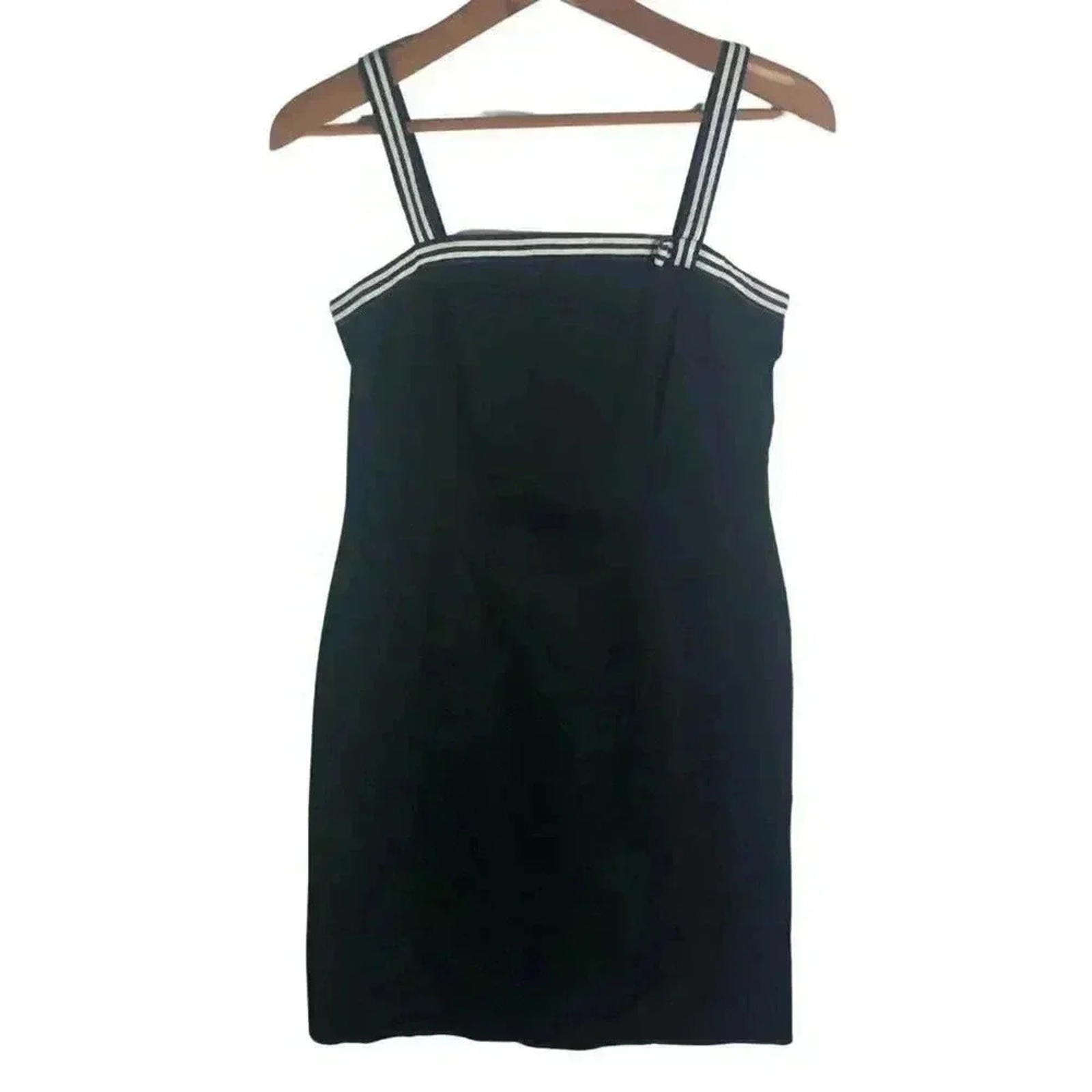 Vintage 90s Ann Taylor Black Mini Dress LBD Little Black Dress Women's Size 6