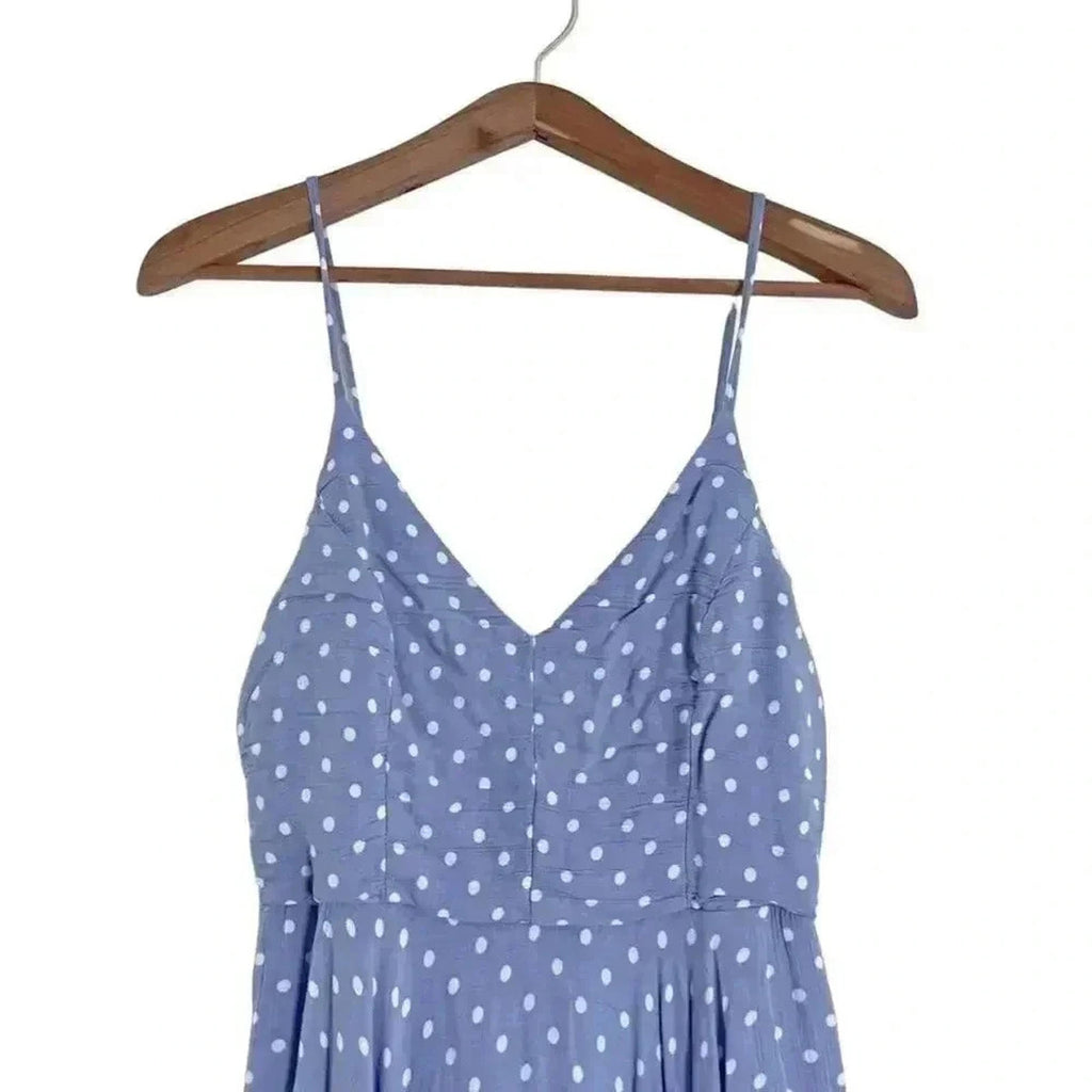 Aqua Blue Polka Dot A Line Dress Women's Size M