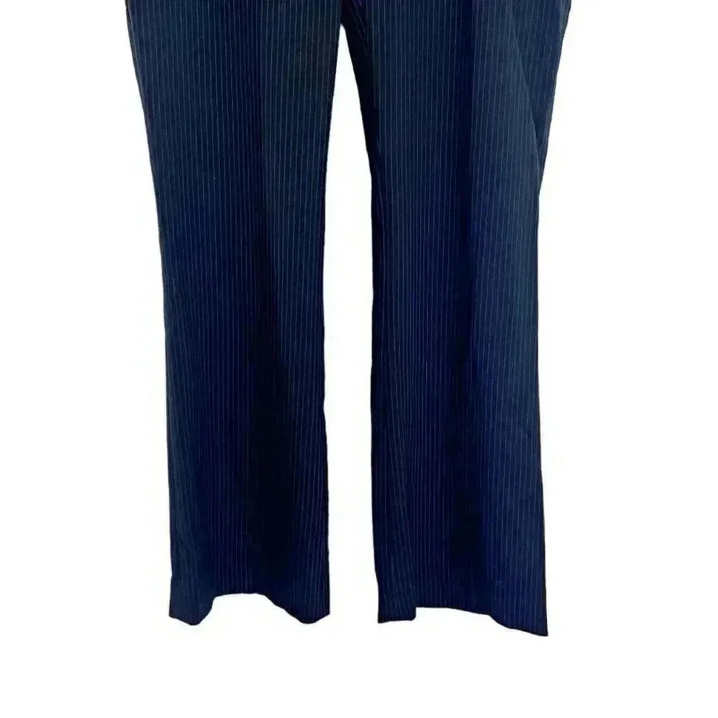 Banana Republic Ryan Fit Black White Pinstriped Slacks Women's Size 8