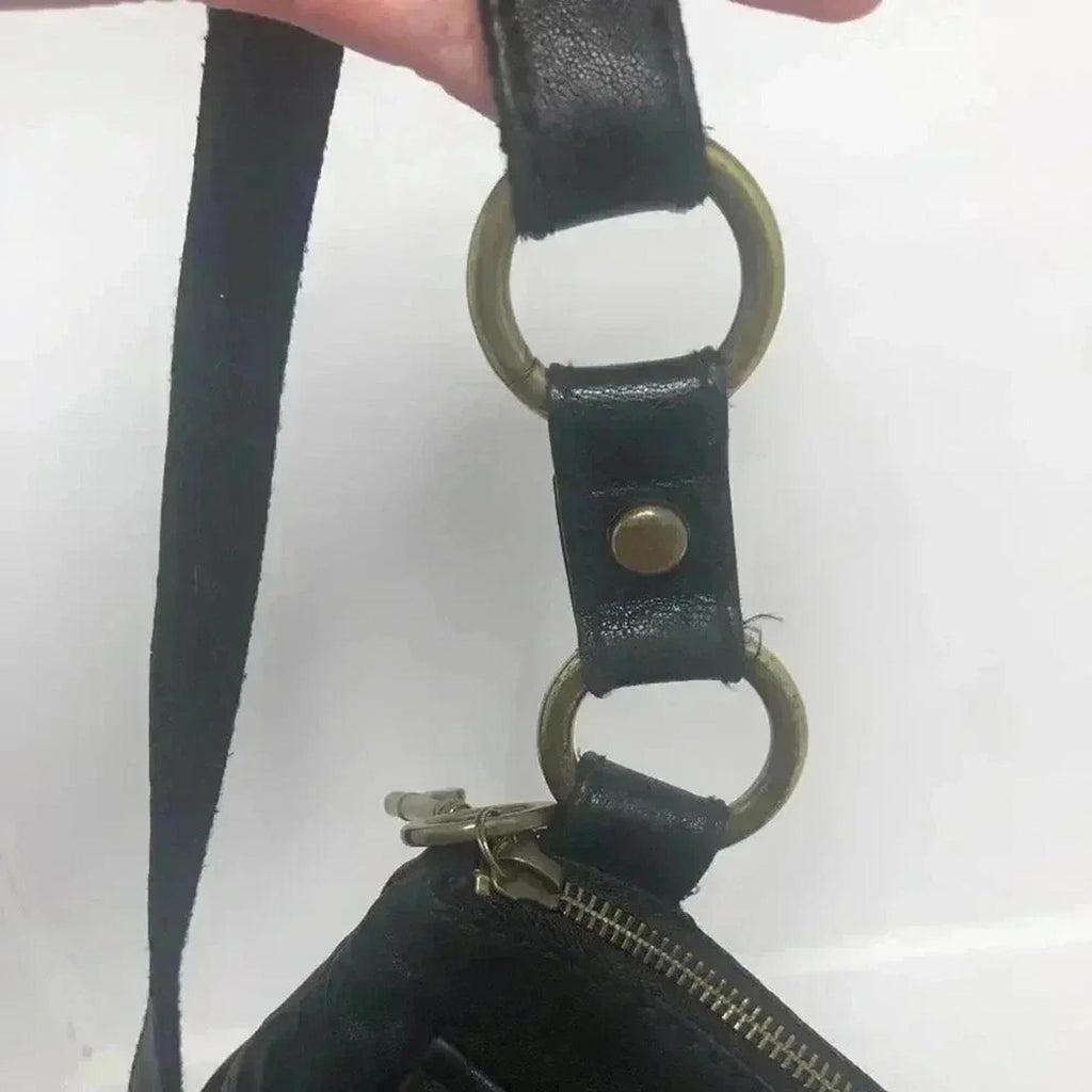 Fossil Vintage Black Leather Crossbody