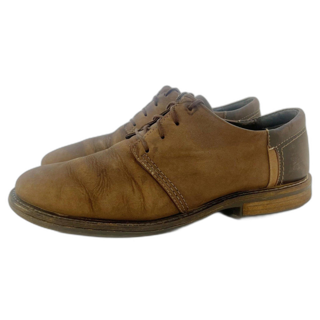 Naot Chief Men's Brown Leather Oxfords Lace Up Loafers Taupe Light Brown Size 11