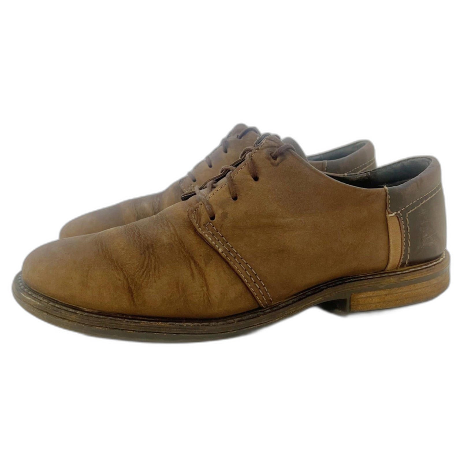 Naot Chief Men's Brown Leather Oxfords Lace Up Loafers Taupe Light Brown Size 11