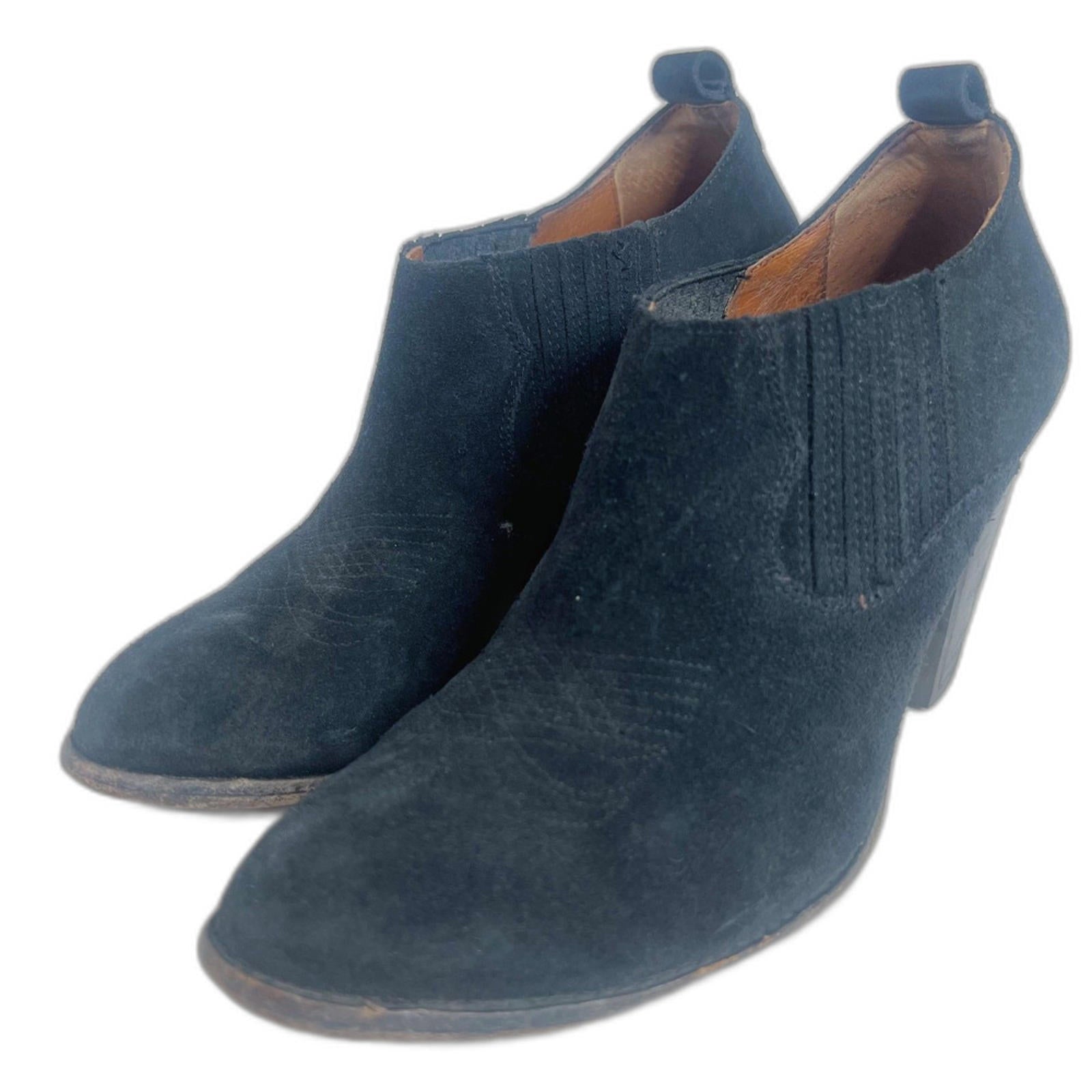 Frye Ilana Shootie Black Suede Bootie Ankle Boot Western Boho Size 10