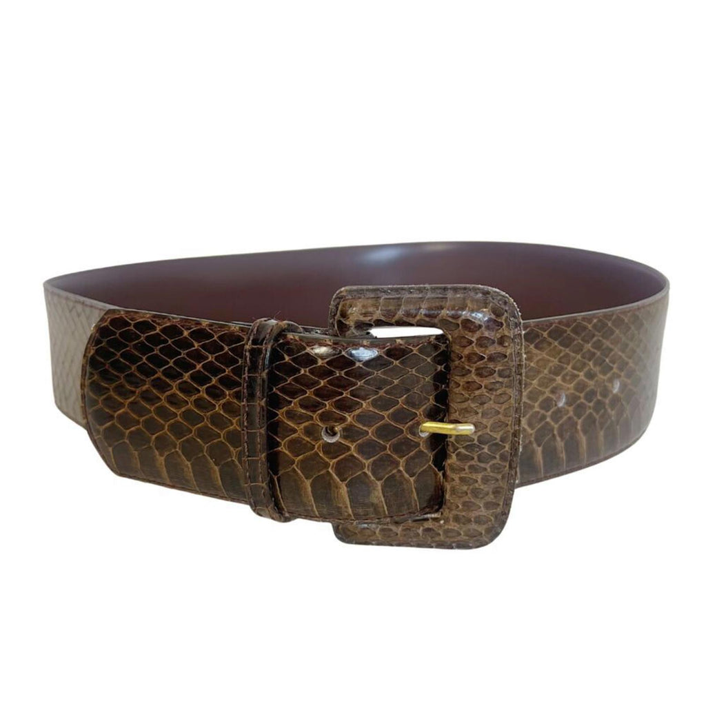 Vintage Harve Benard Snakeskin Chunky Belt Snake Belt y2k Women's Size 6