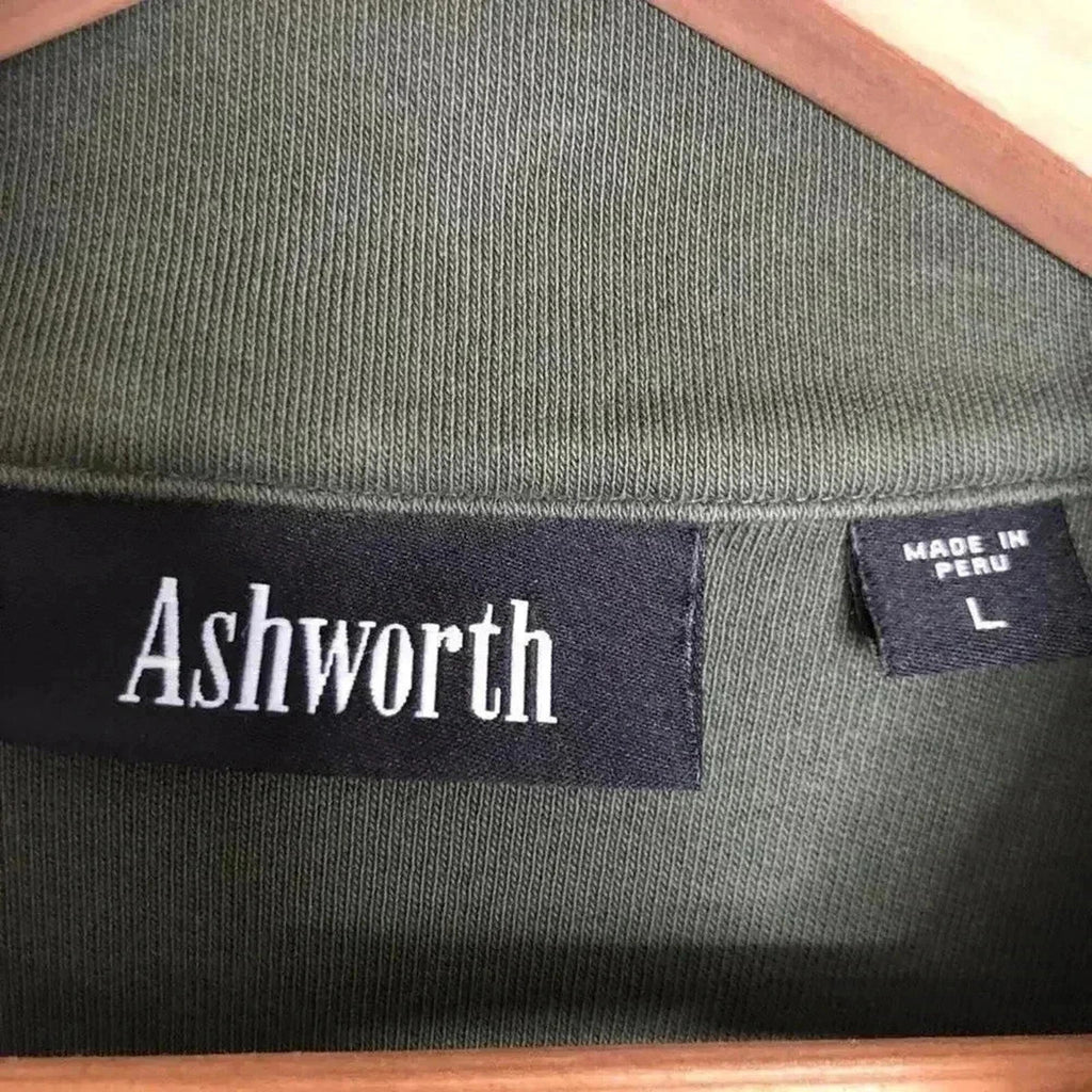 Ashworth Cropped Forest Green Quarter Zip Size L