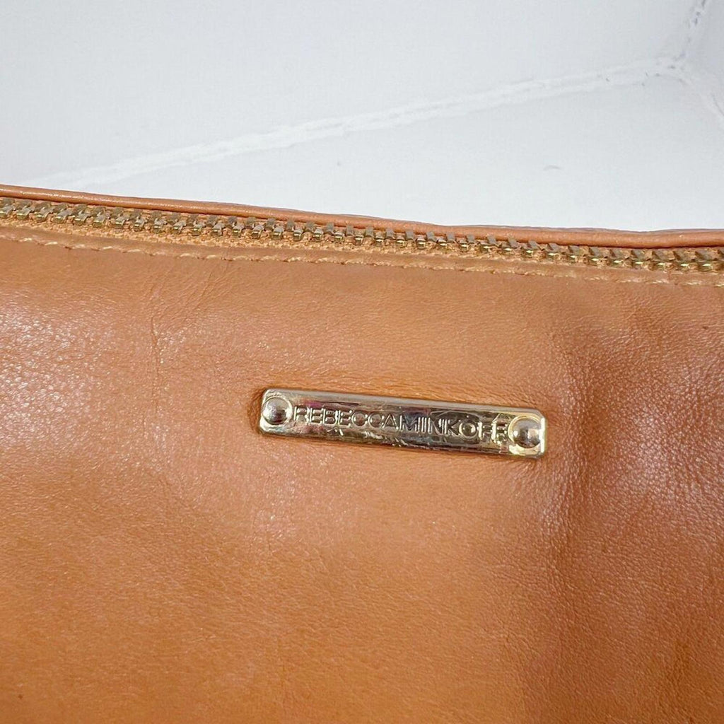Rebecca Minkoff Mini 5 Zip Convertible Crossbody Bag Tan Leather Purse