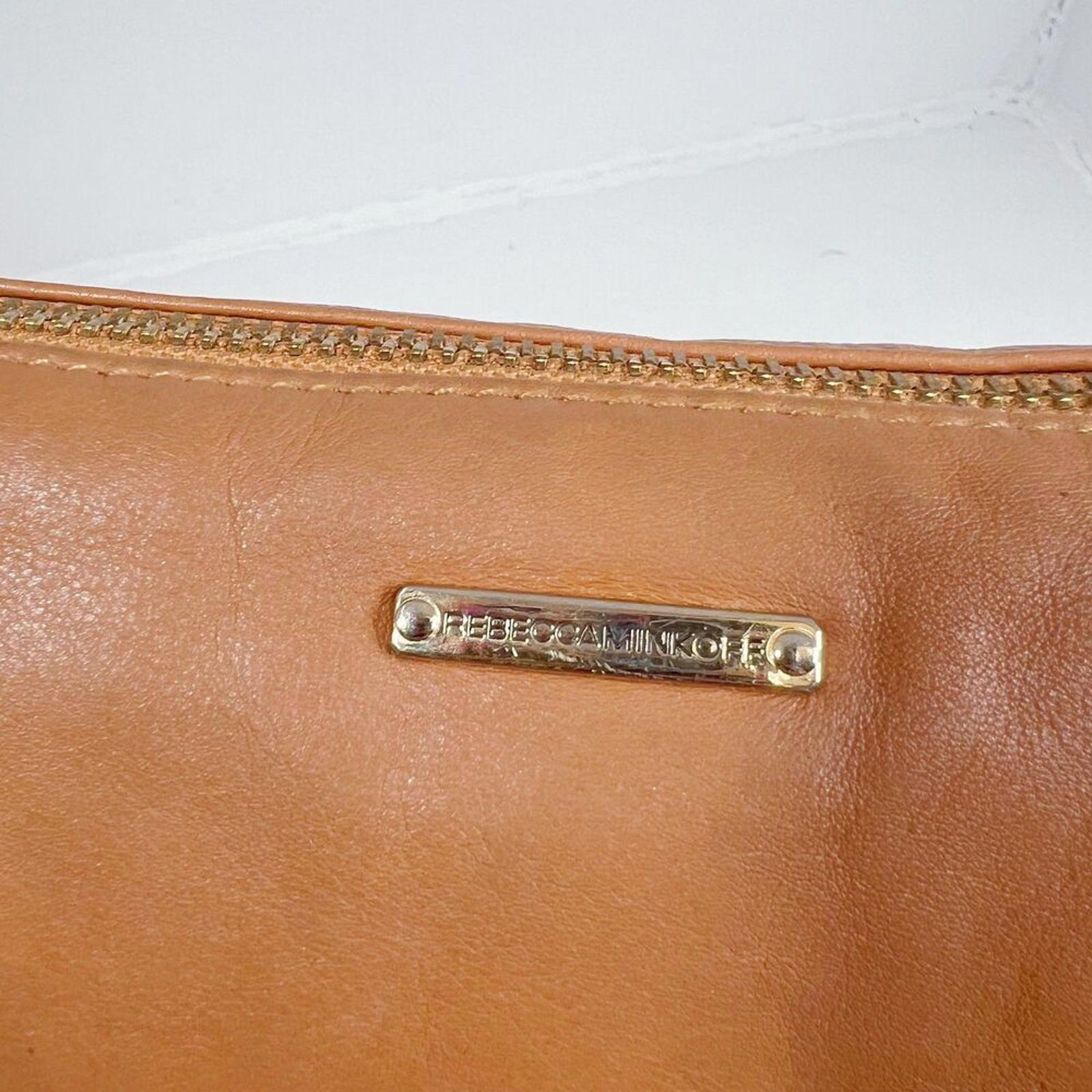 Rebecca Minkoff Mini 5 Zip Convertible Crossbody Bag Tan Leather Purse