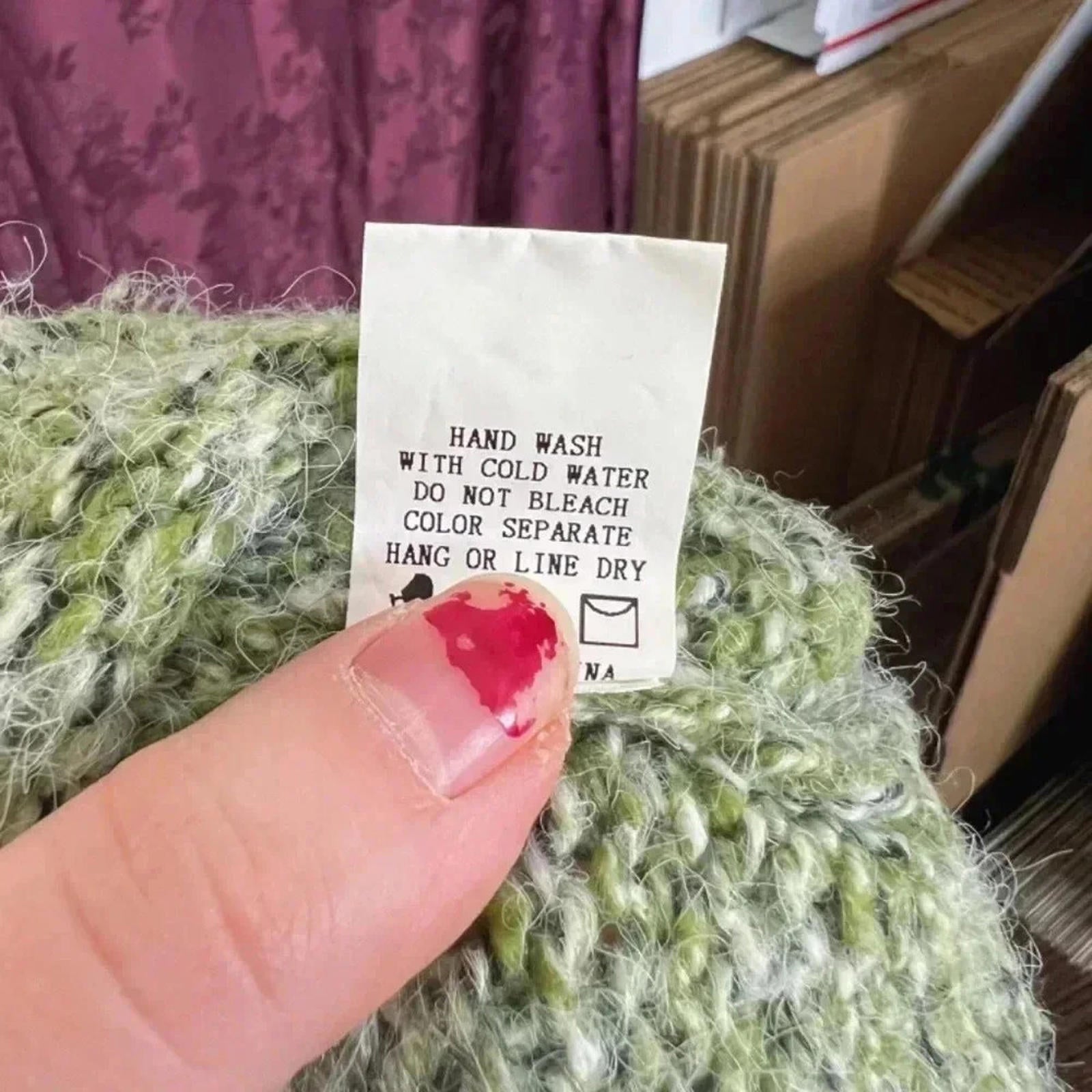 Bohme Green White Turtleneck Mock Neck Knit Sweater Women's Size XS