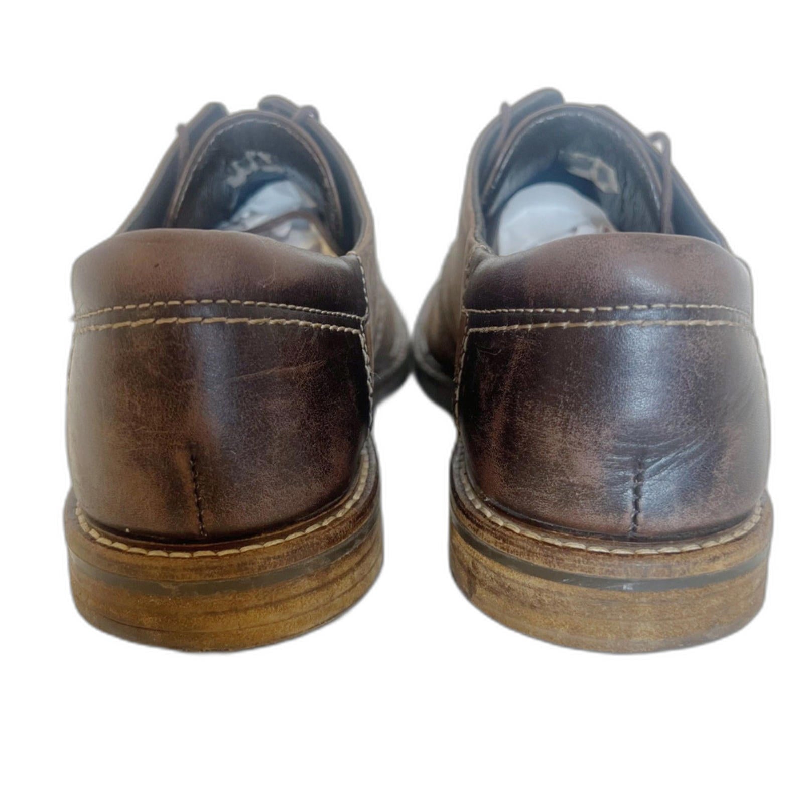 Naot Chief Men's Brown Leather Oxfords Lace Up Loafers Taupe Light Brown Size 11