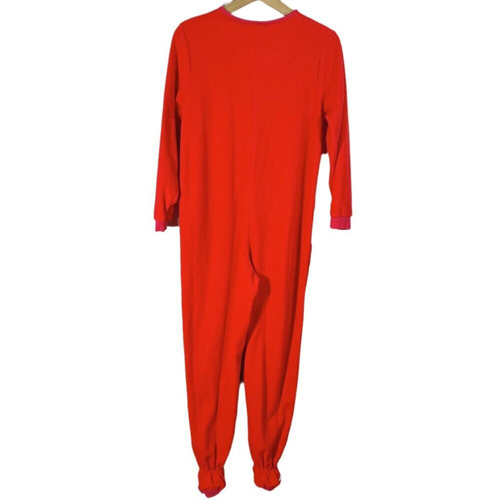 Nick & Nora Sock Monkey Red Fleece Onesie Women's Size S