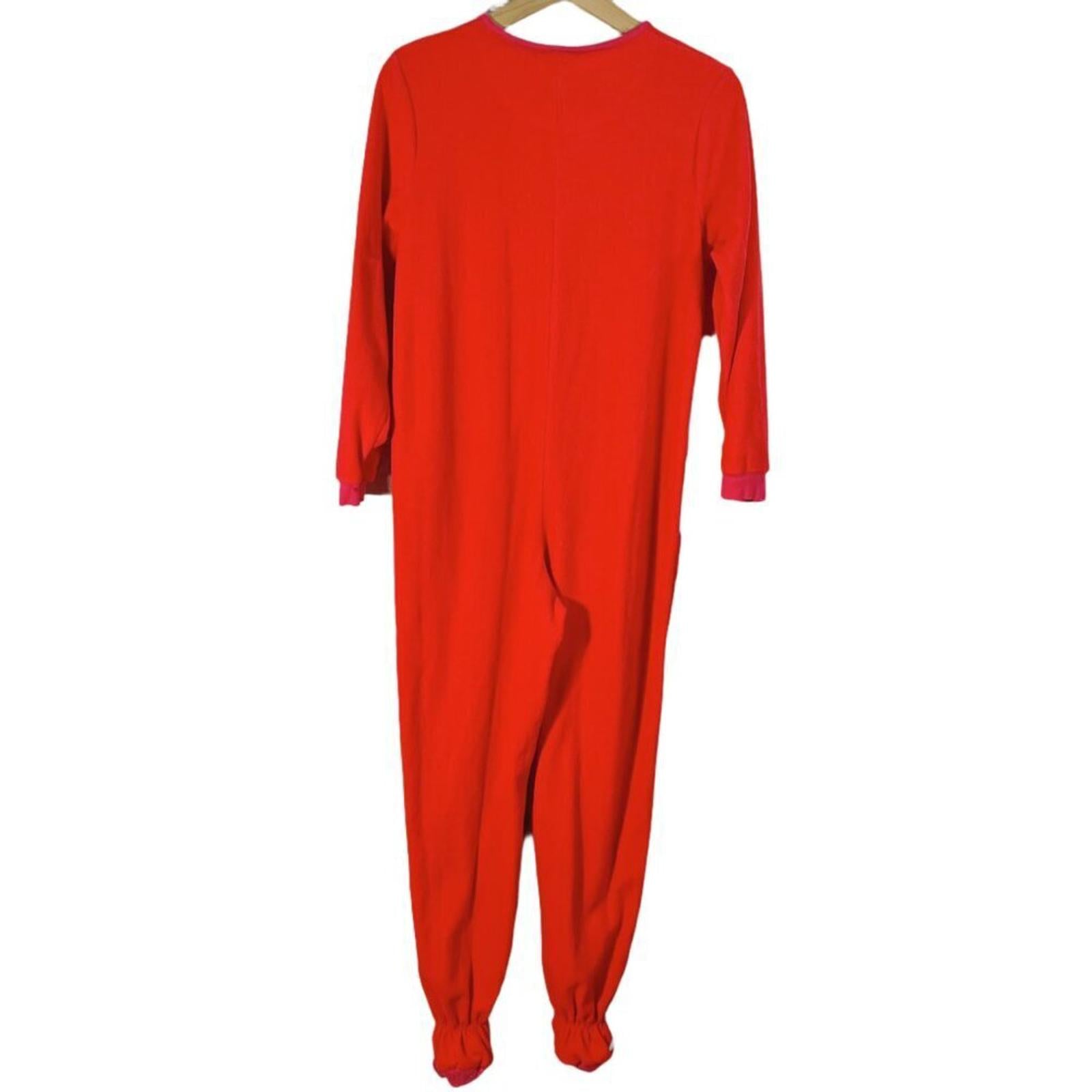Nick & Nora Sock Monkey Red Fleece Onesie Women's Size S