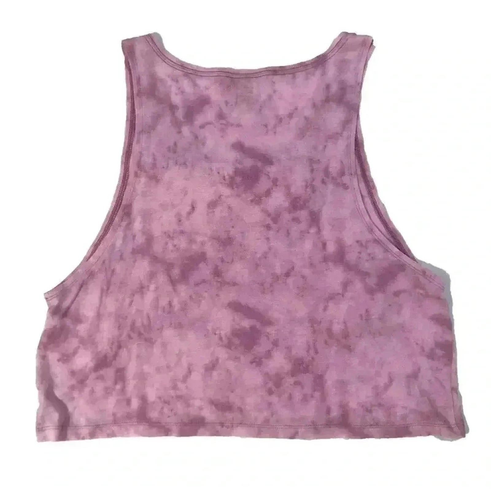 VS PINK Victoria's Secret Purple Tie Dye Cropped Tank Women's Size M