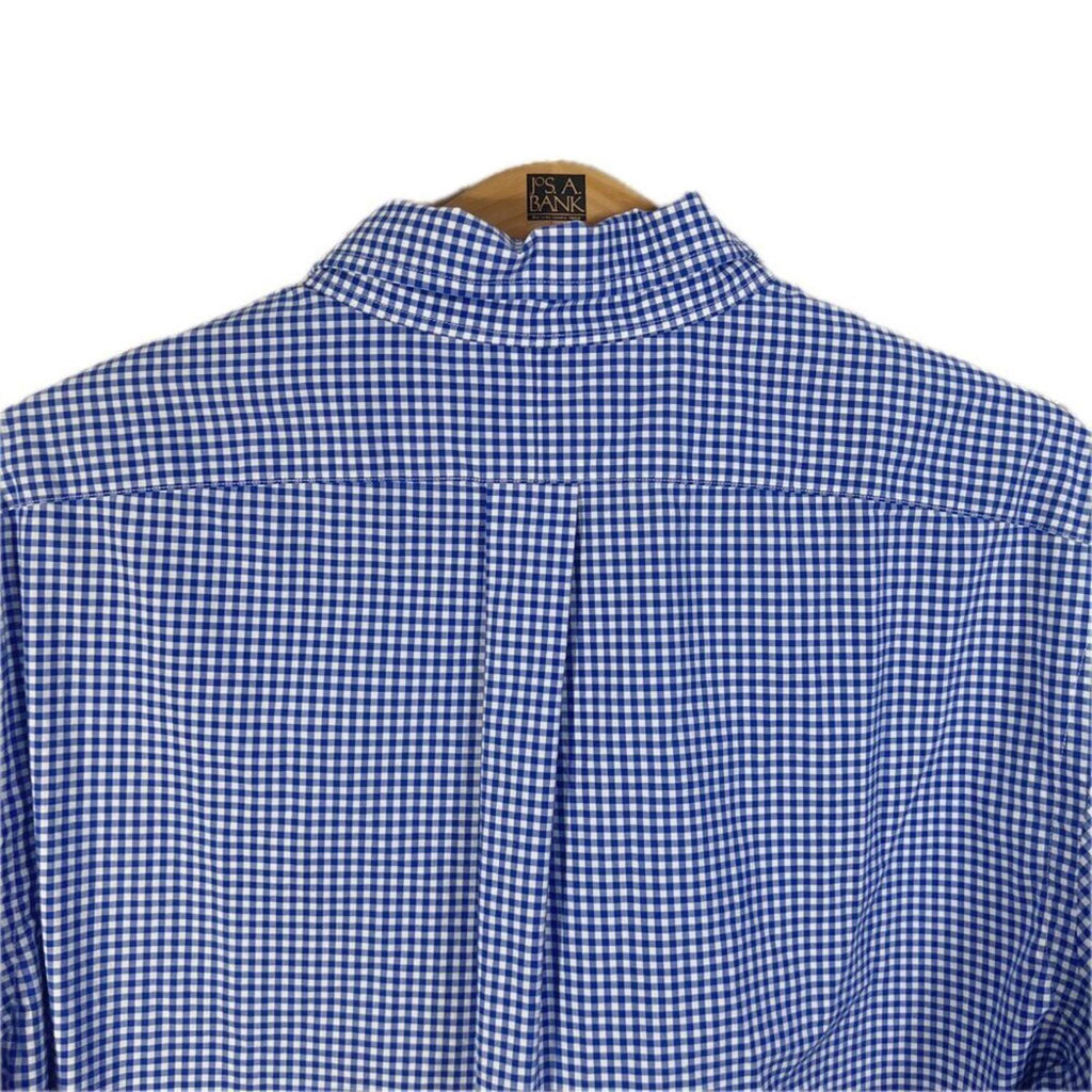 POLO Ralph Lauren Men's Blue and White Gingham Long Sleeve Button Down Size XL