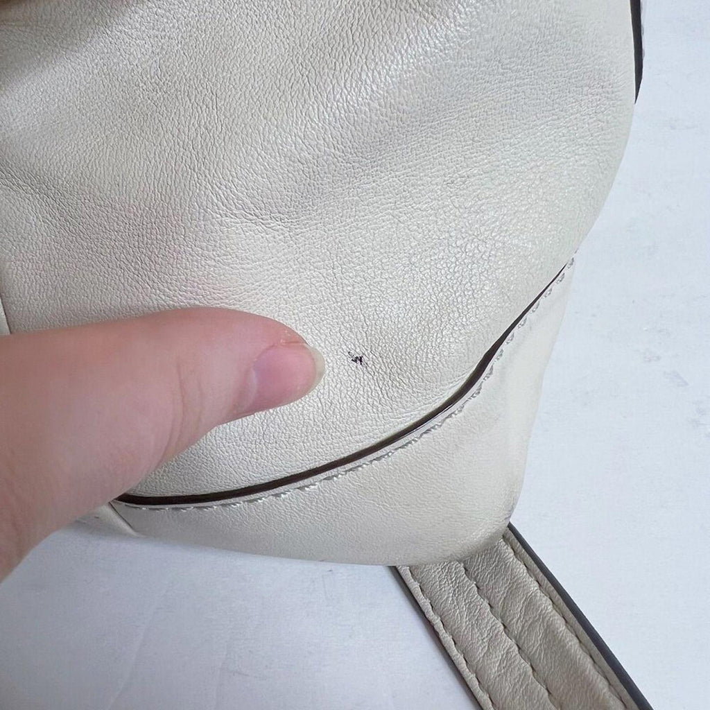 Kate Spade Fremont Place Cream Leather Foldover Shoulder Bag Purse
