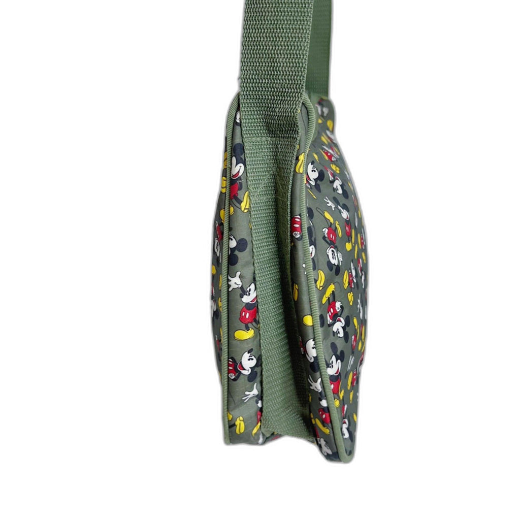 Disney Olive Green Mickey Mouse Nylon Shoulder Bag Purse