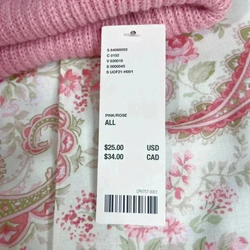 NWT UO Light Pink Winter Hat Beanie With Pompom Ballerina Pink Coquette