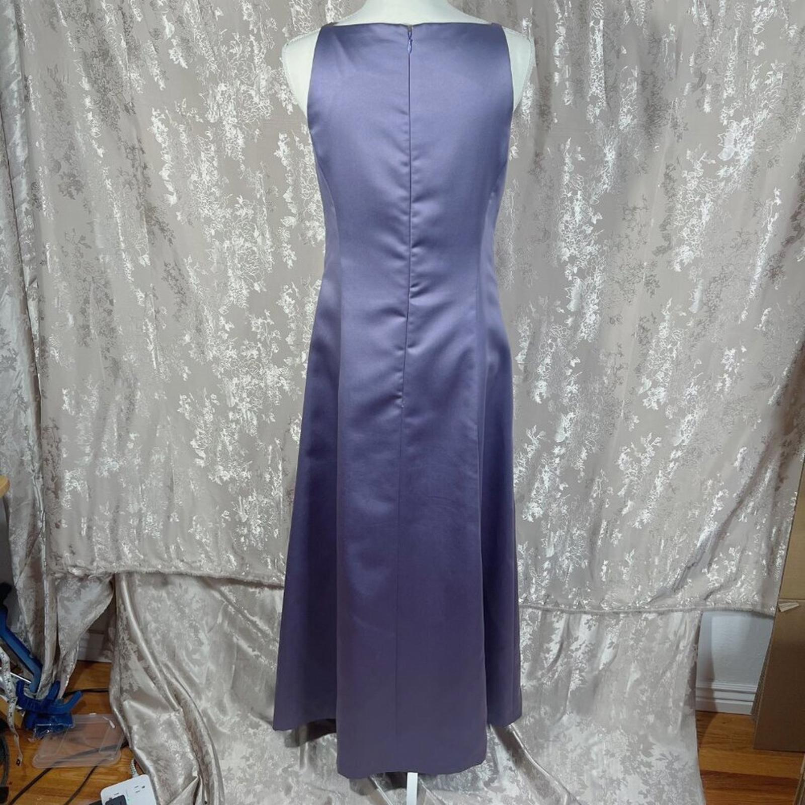Vintage 1990s After Six Purple Lavender Satin Prom Dress Bridesmaid Gown Size 10