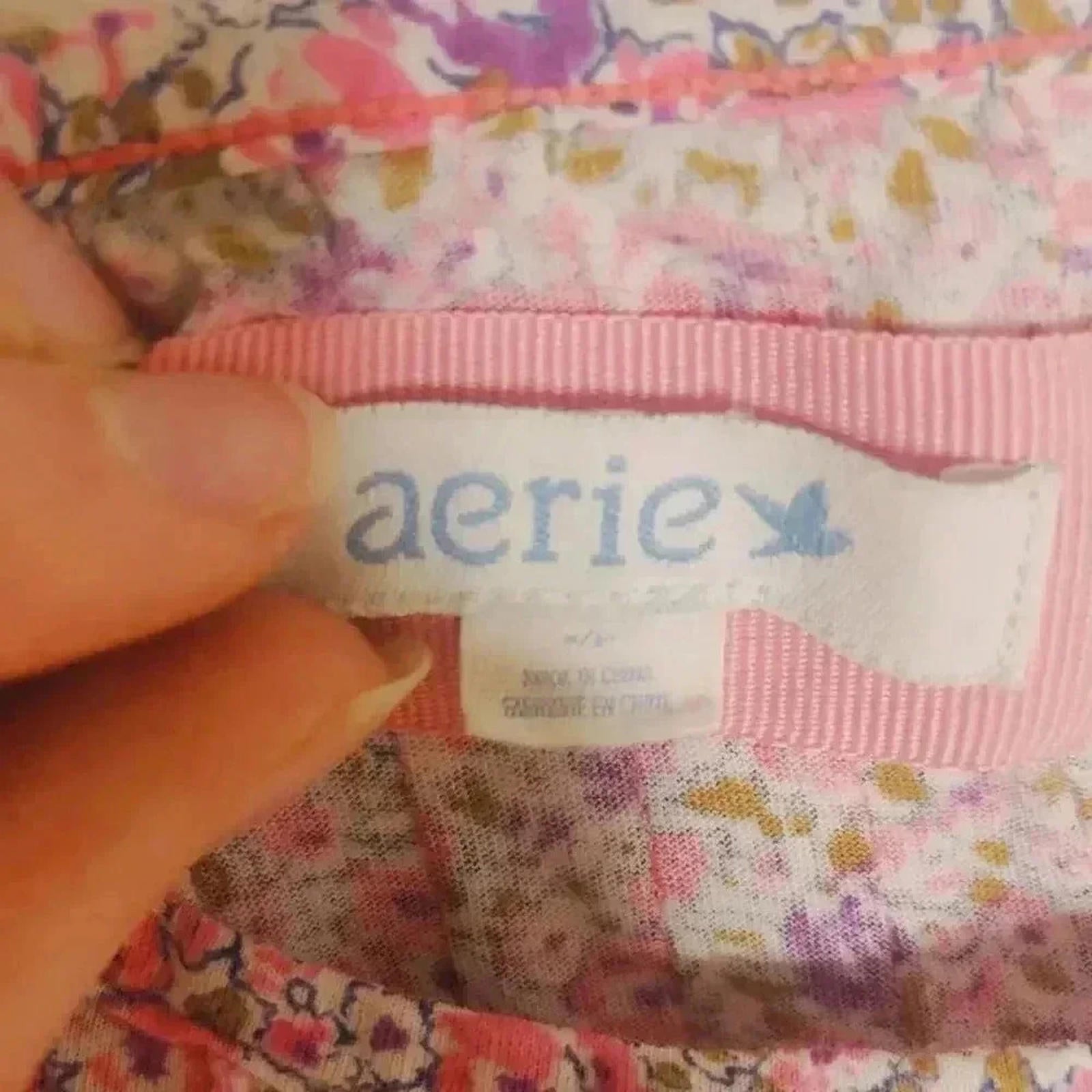 ❤️ 3/$15 Aerie Pink Purple Floral Cami Tank Top Women's Size S