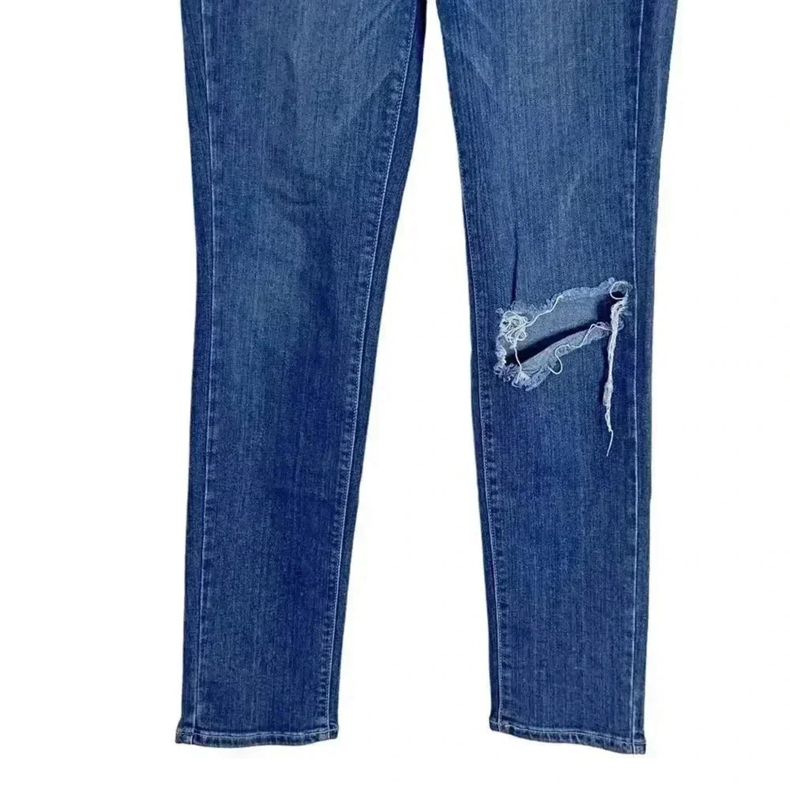 Paige Hoxton Crop Rollup Dark Wash Midrise Skinny Jeans Mid Rise Women's Size 28