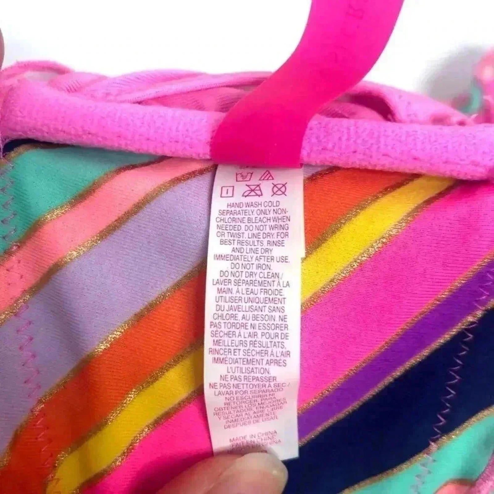 Victoria's Secret Multicolor Striped Tie Bikini