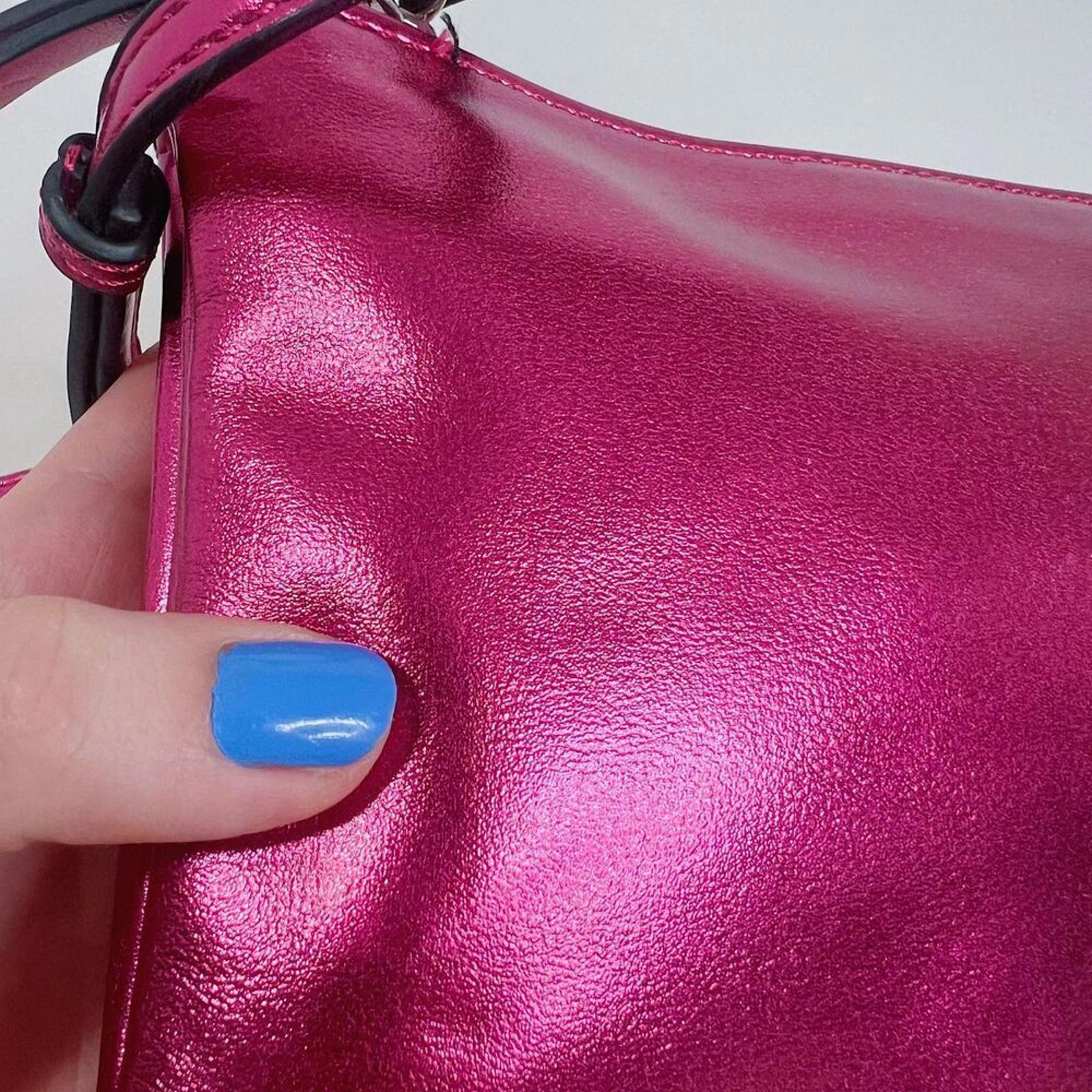 NWOT Forever 21 Pink Metallic Crossbody Faux Leather Shoulder Bag Adjustable