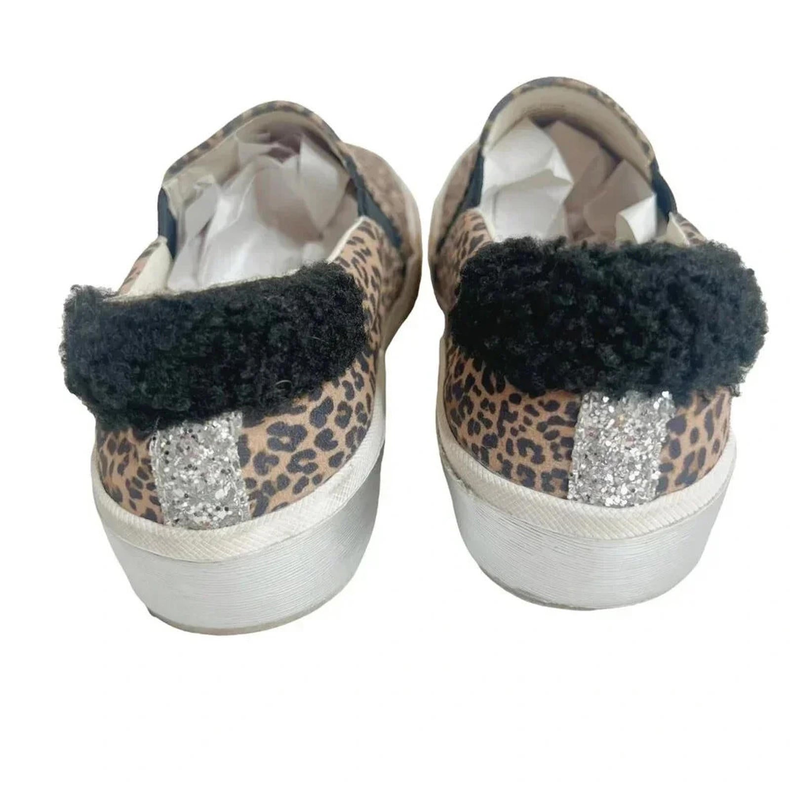 Dolce Vita Zaylor Leopard Microsuede Slip On Sneakers Size 9.5