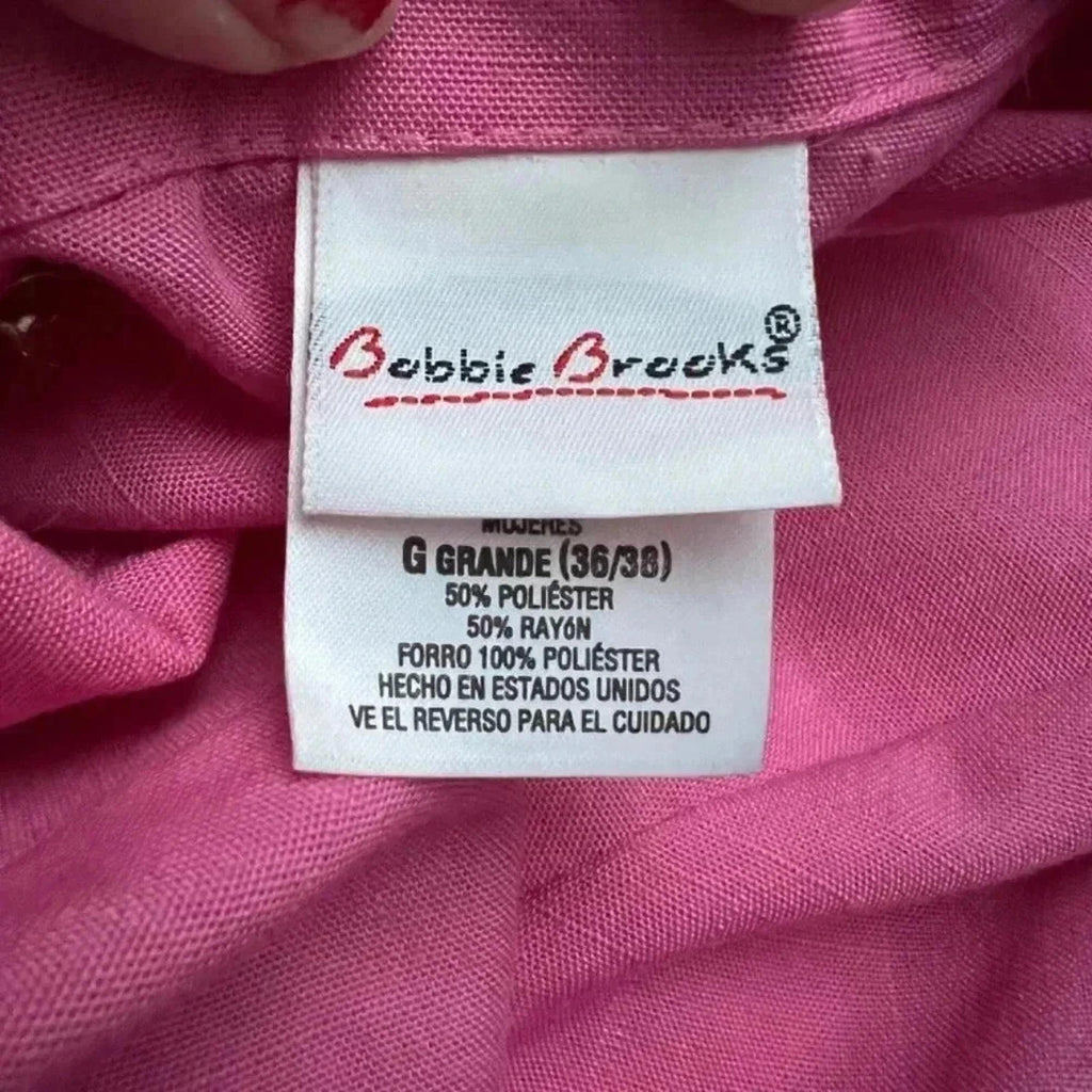 Vintage Bobbie Brooks Barbie Pink 80s Blazer Size L