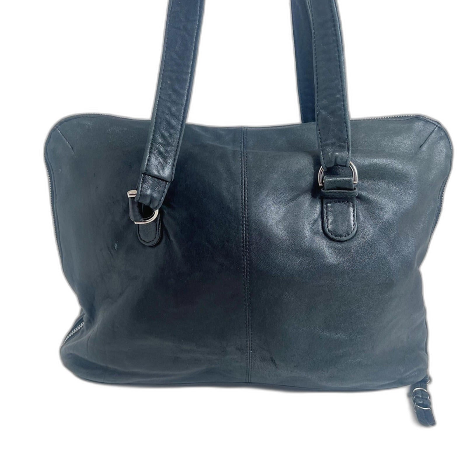 Latico Black Leather Laptop Bag Satchel Messenger Bag Work Bag