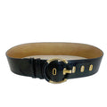 y2k Vintage Black Patent Leather Chunky Waist Belt Dress Belt Size 32 Boho